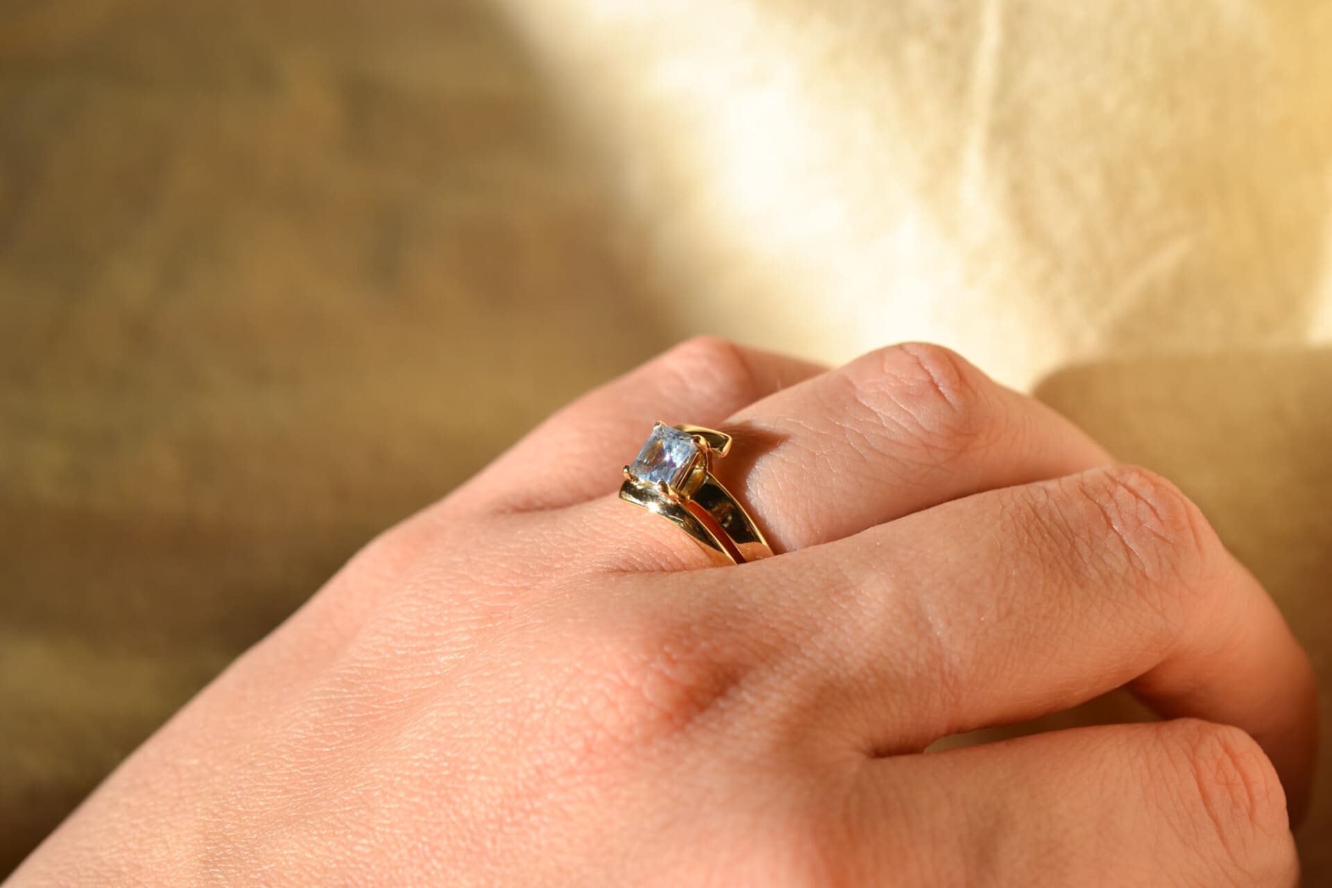 Bague Aigue-Marine losange