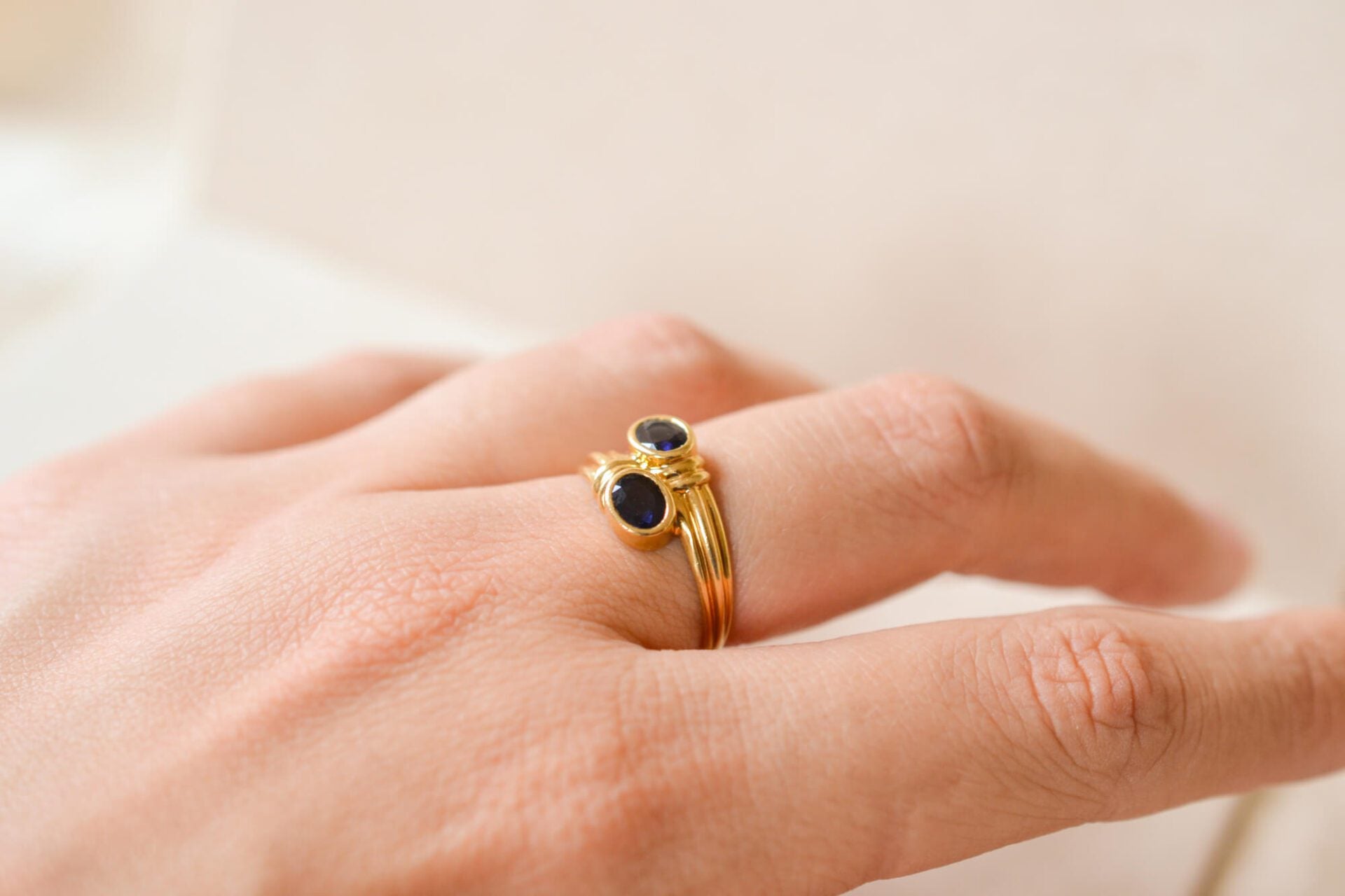 Bague Toi et Moi Saphirs