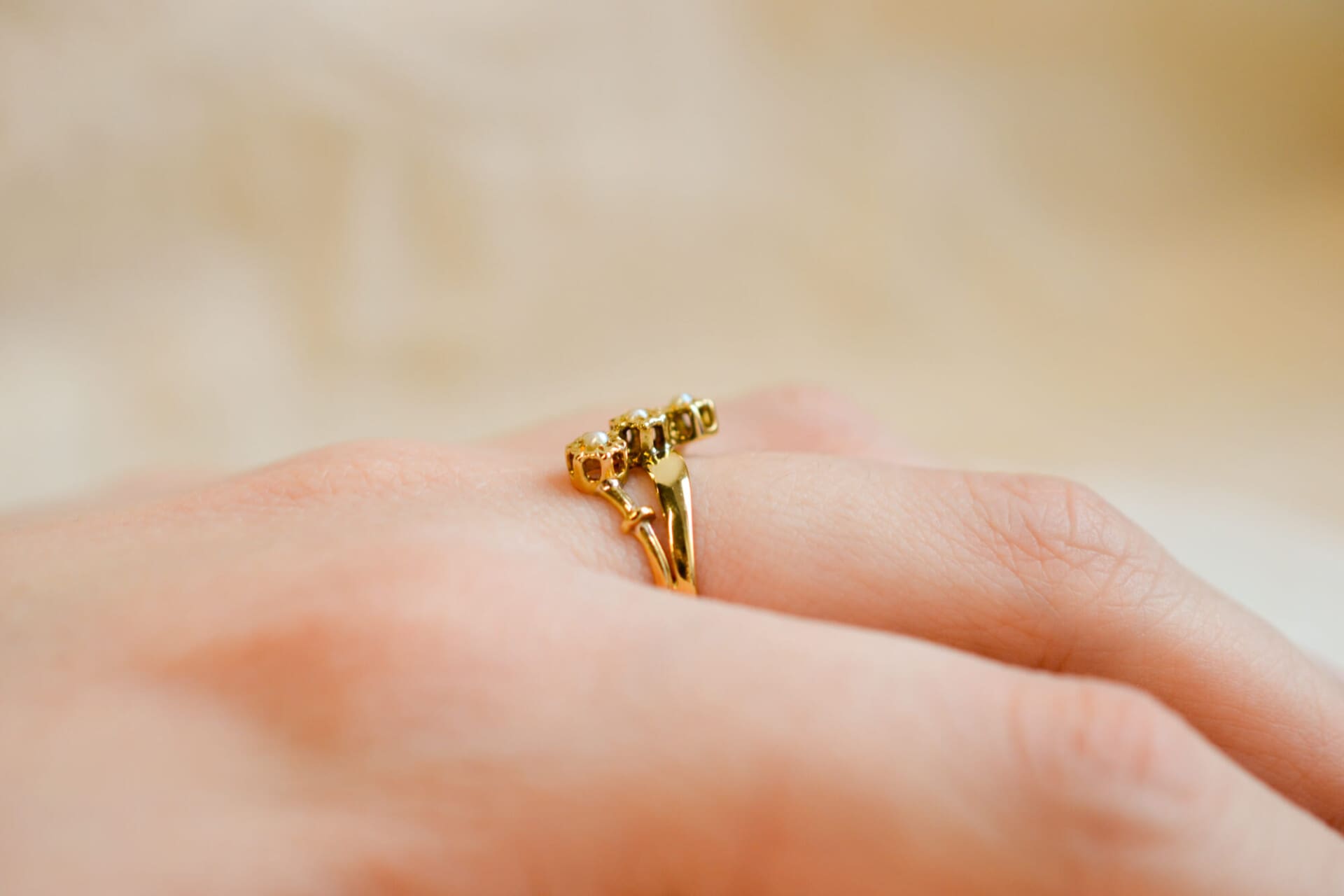 Bague trilogie Perles