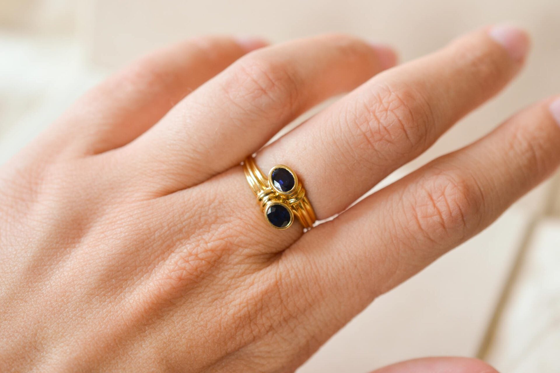 Bague Toi et Moi Saphirs