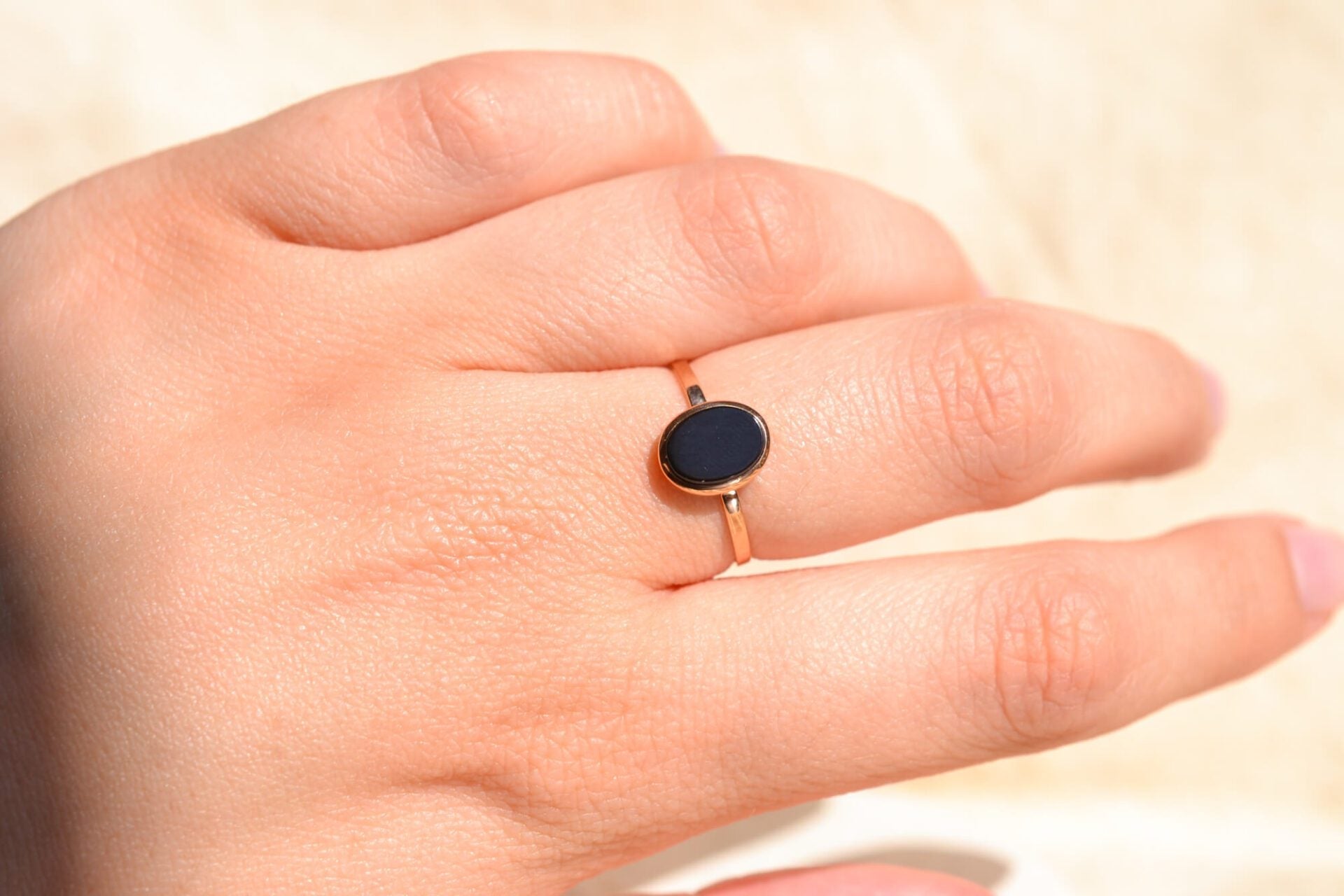 Bague ovale Onyx