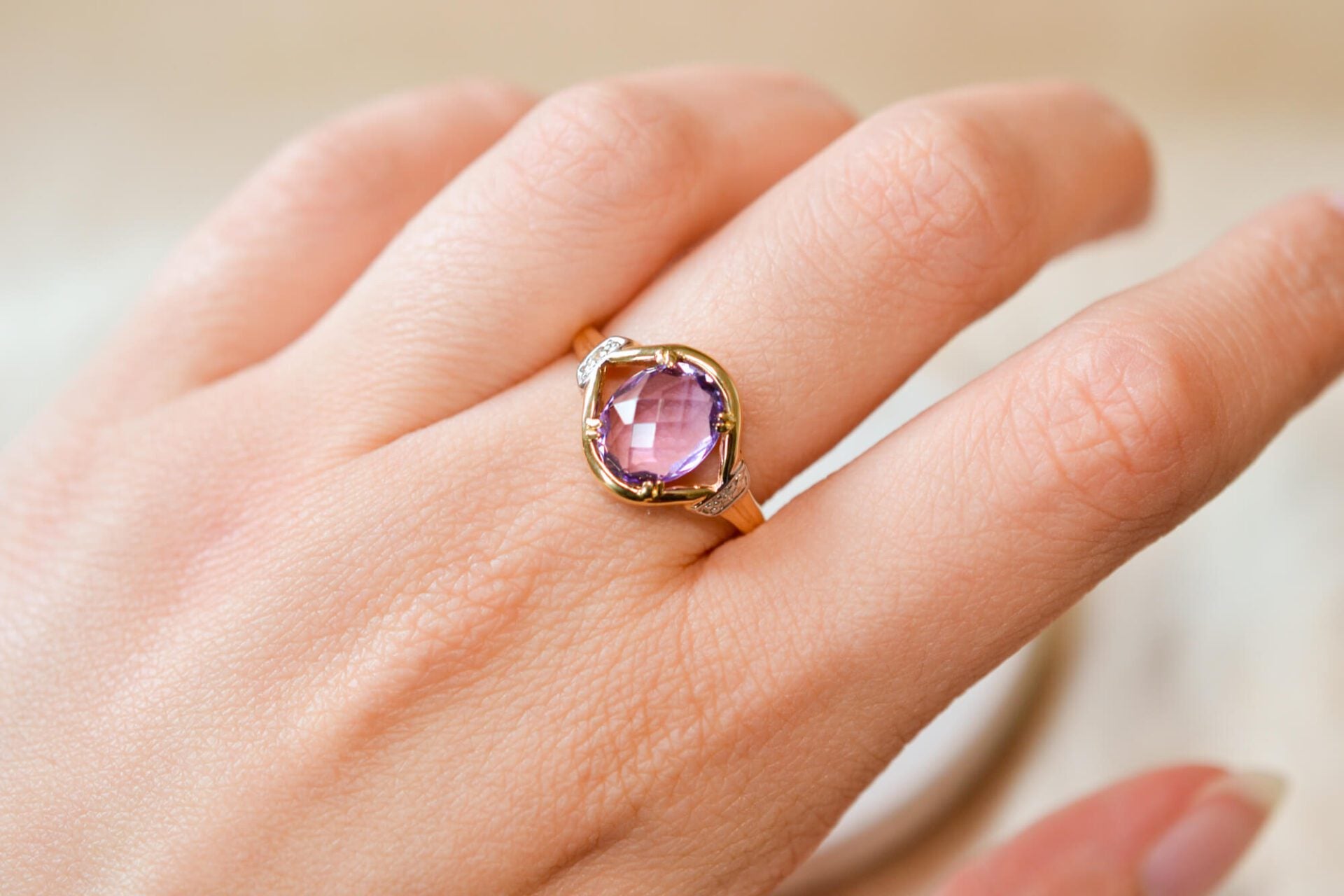 Bague Améthyste et Diamants