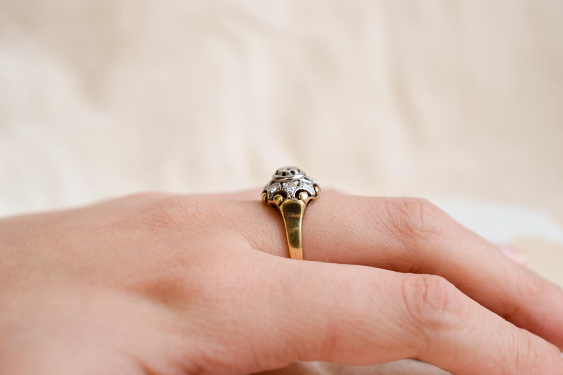 Bague dôme Diamants