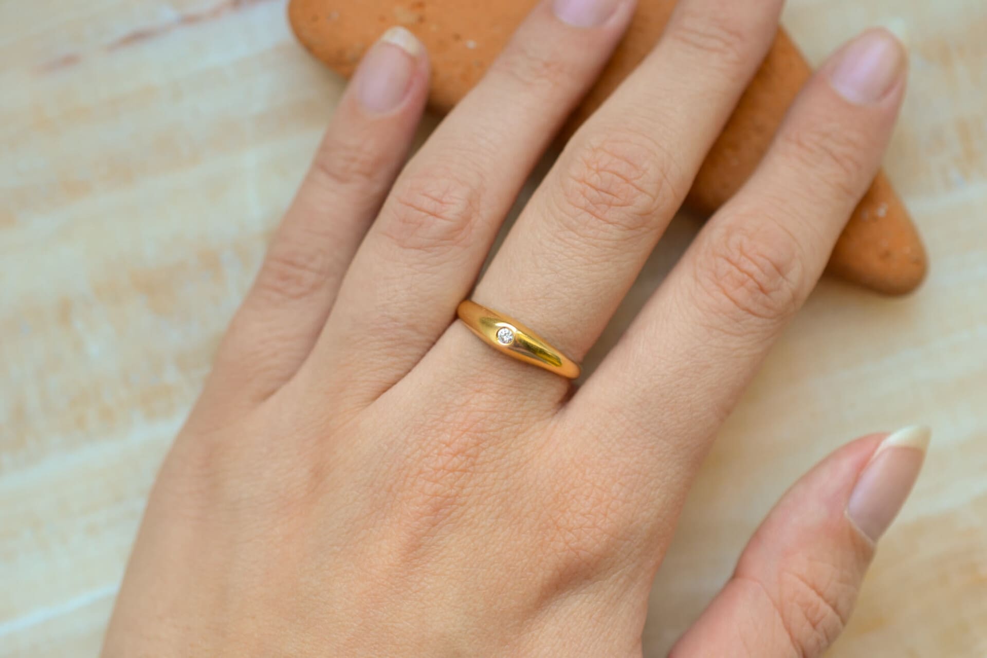 Bague jonc Diamant