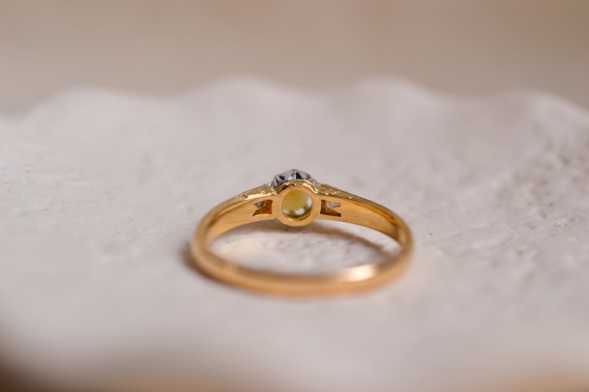 Bague demi-Perle et Diamants Belle Époque