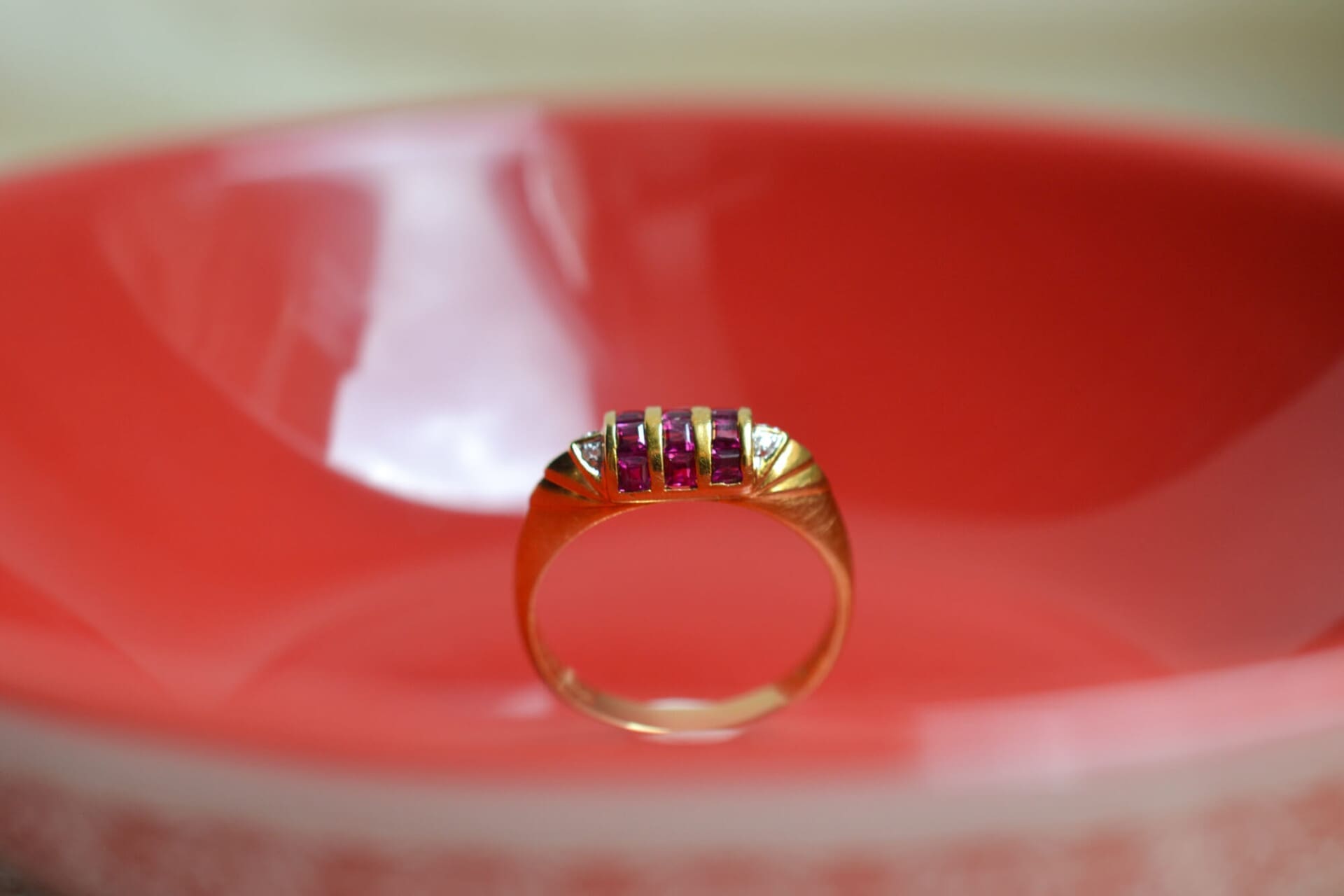 Bague dôme Rubis et Diamants