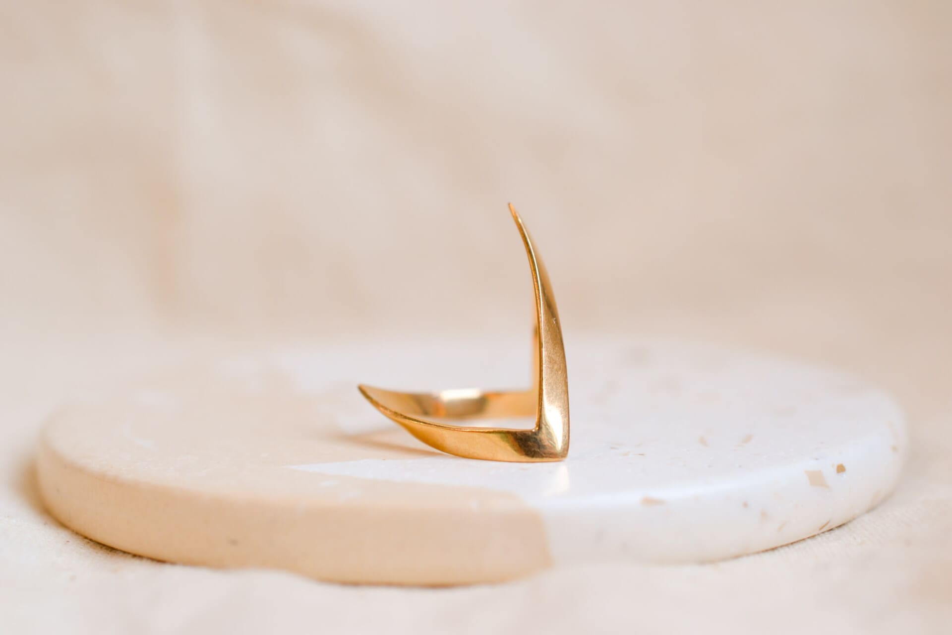 Bague "V" Or jaune