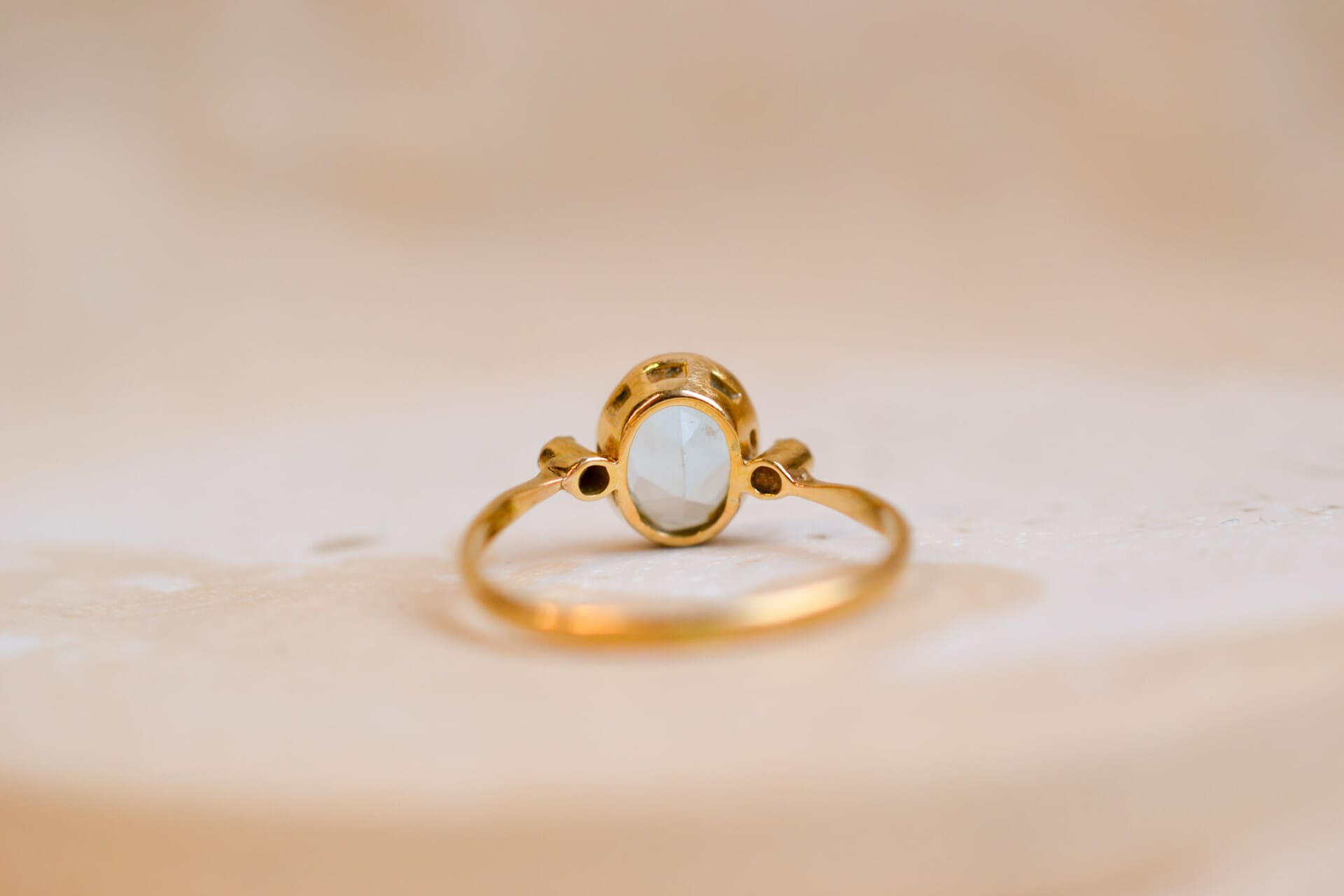 Bague ovale Aigue-Marine