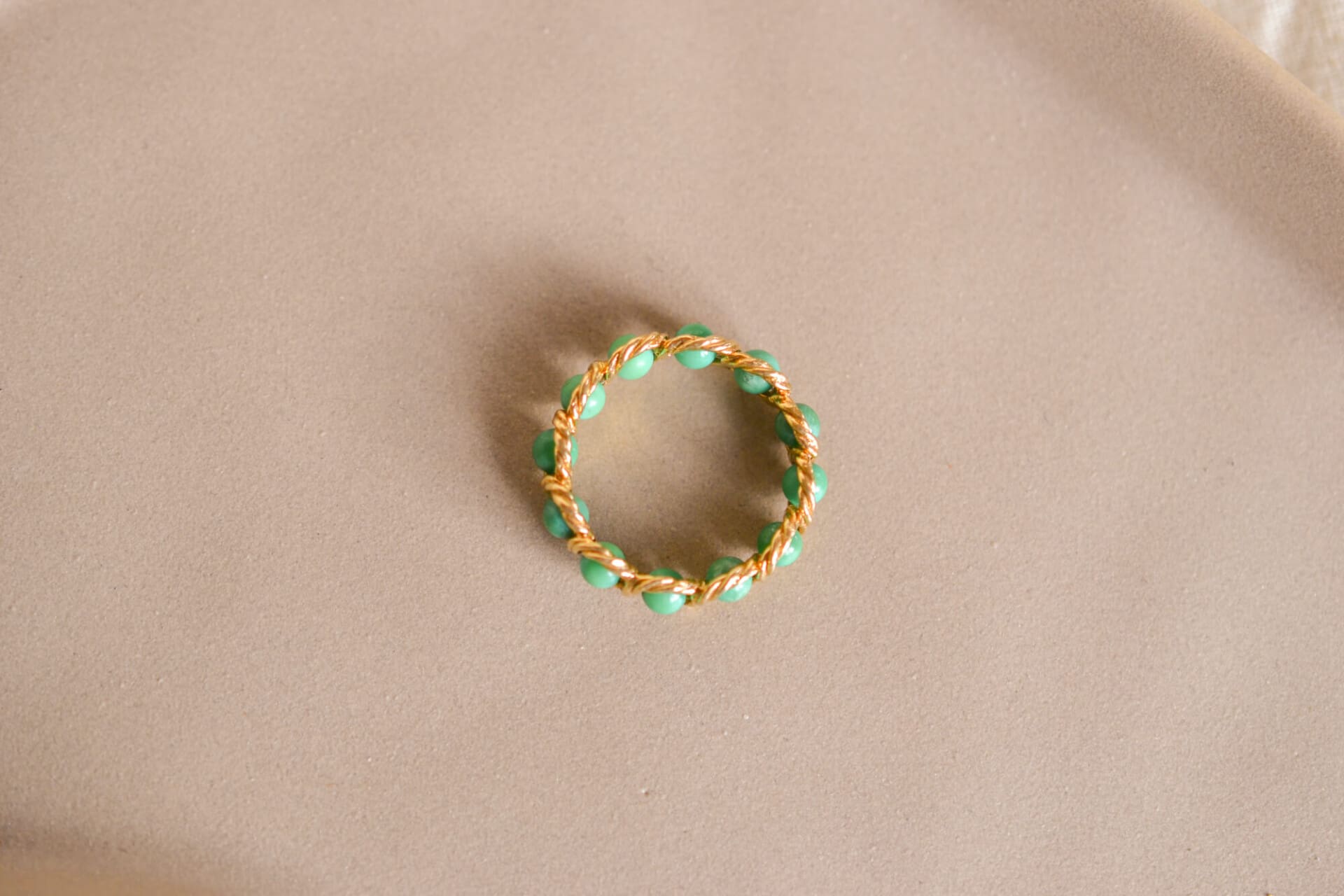 Bague Turquoises monture torsadée
