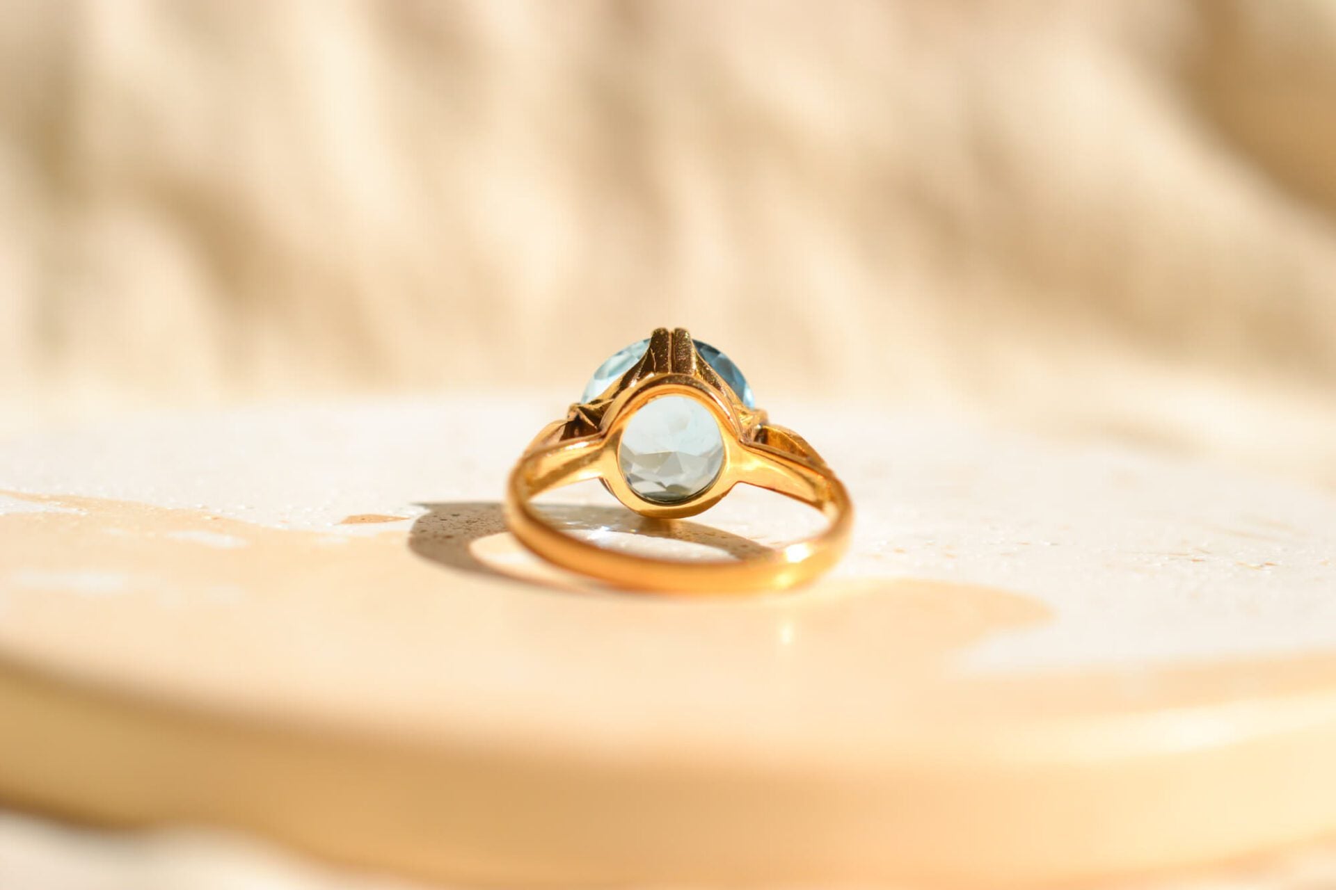 Bague Aigue-Marine taille brillant
