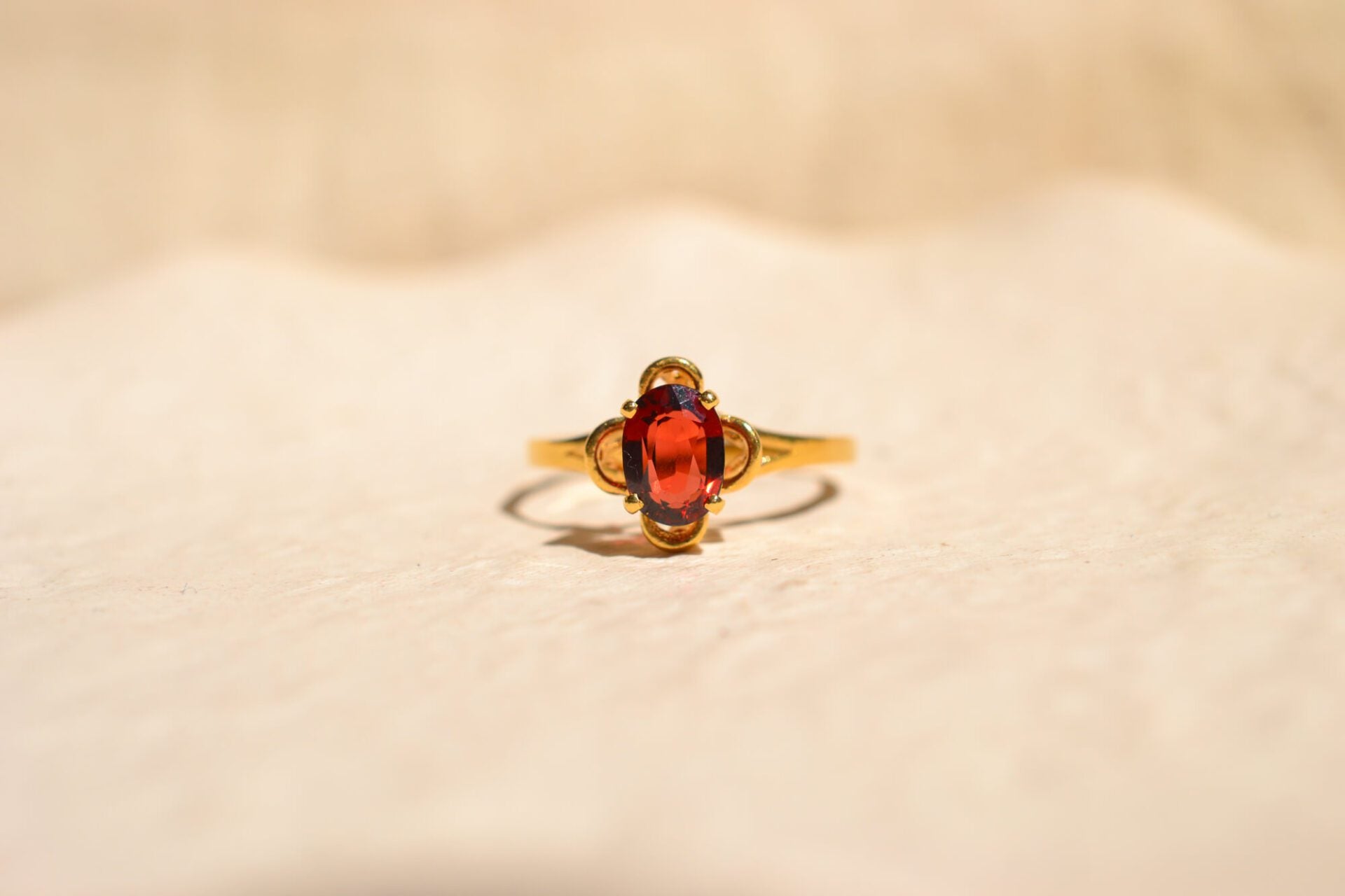 Bague Grenat quadrilobée