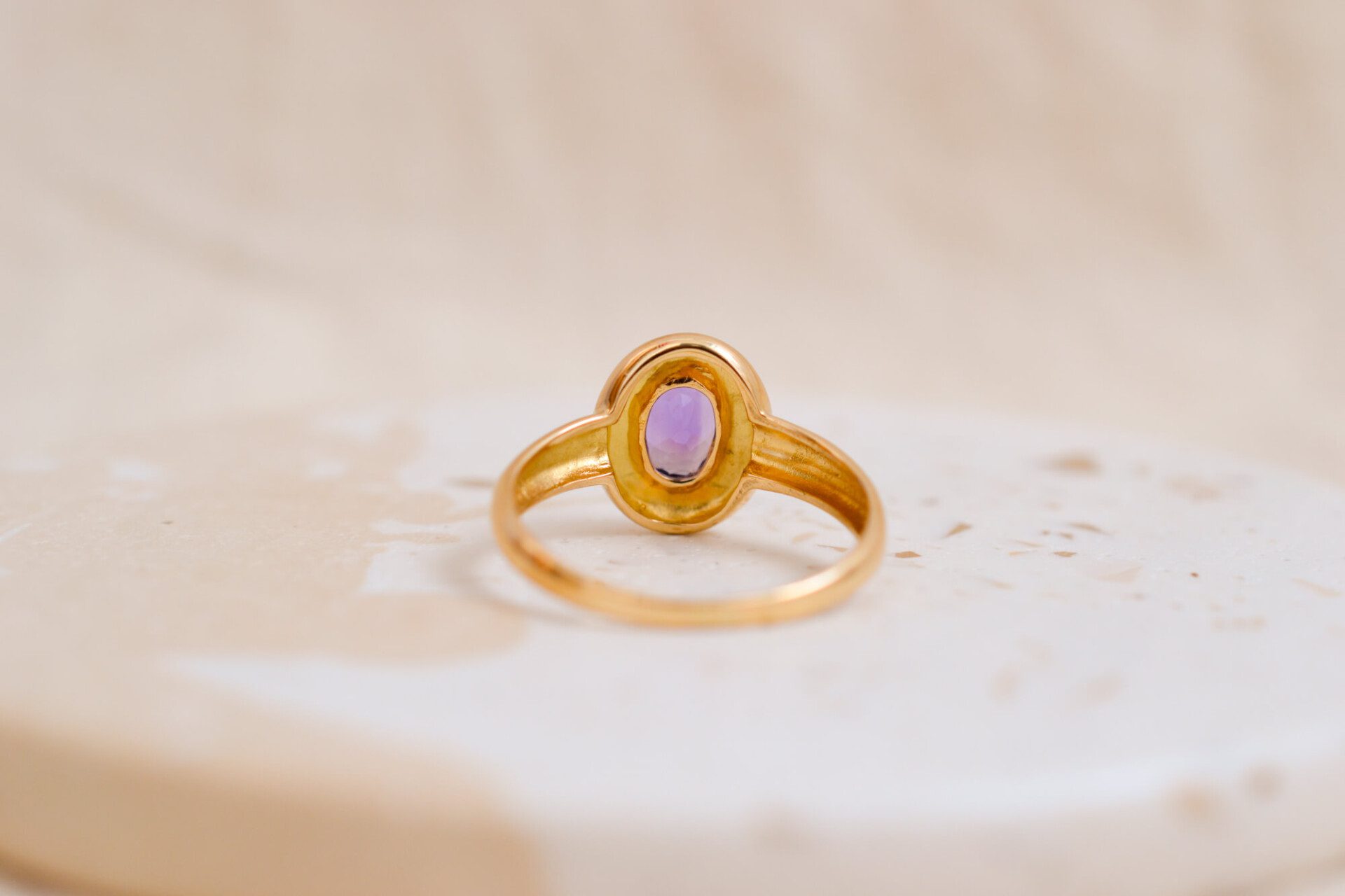 Bague Améthyste sertie clos