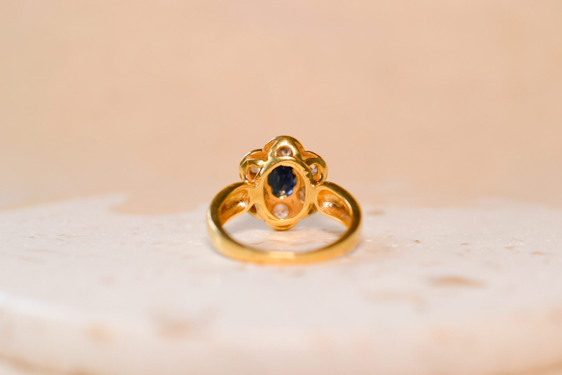 Bague fleur Saphir et Diamants
