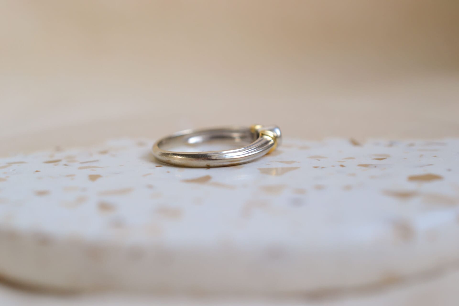 Bague jonc 2 Ors Diamant