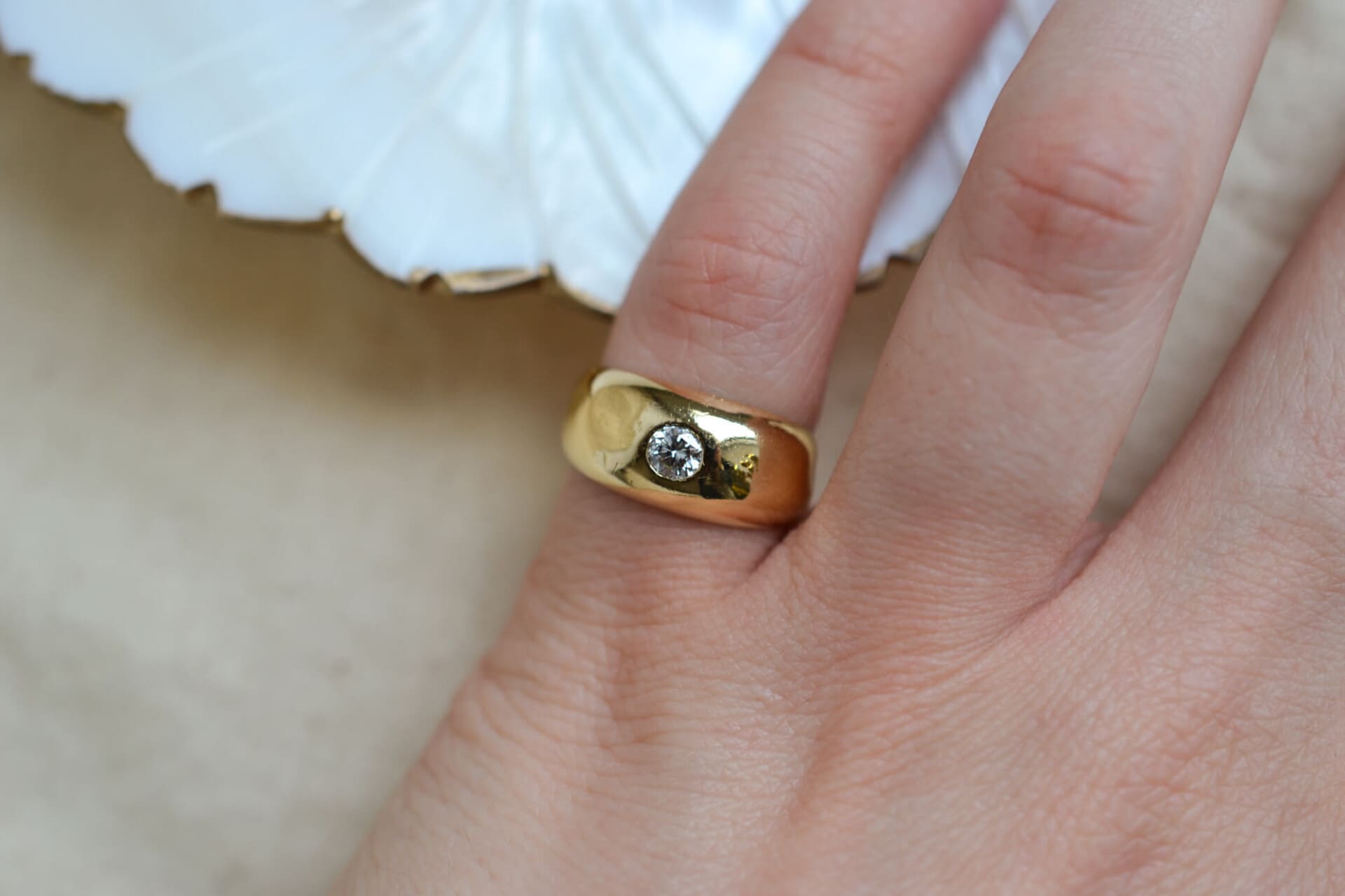 Bague jonc Diamant