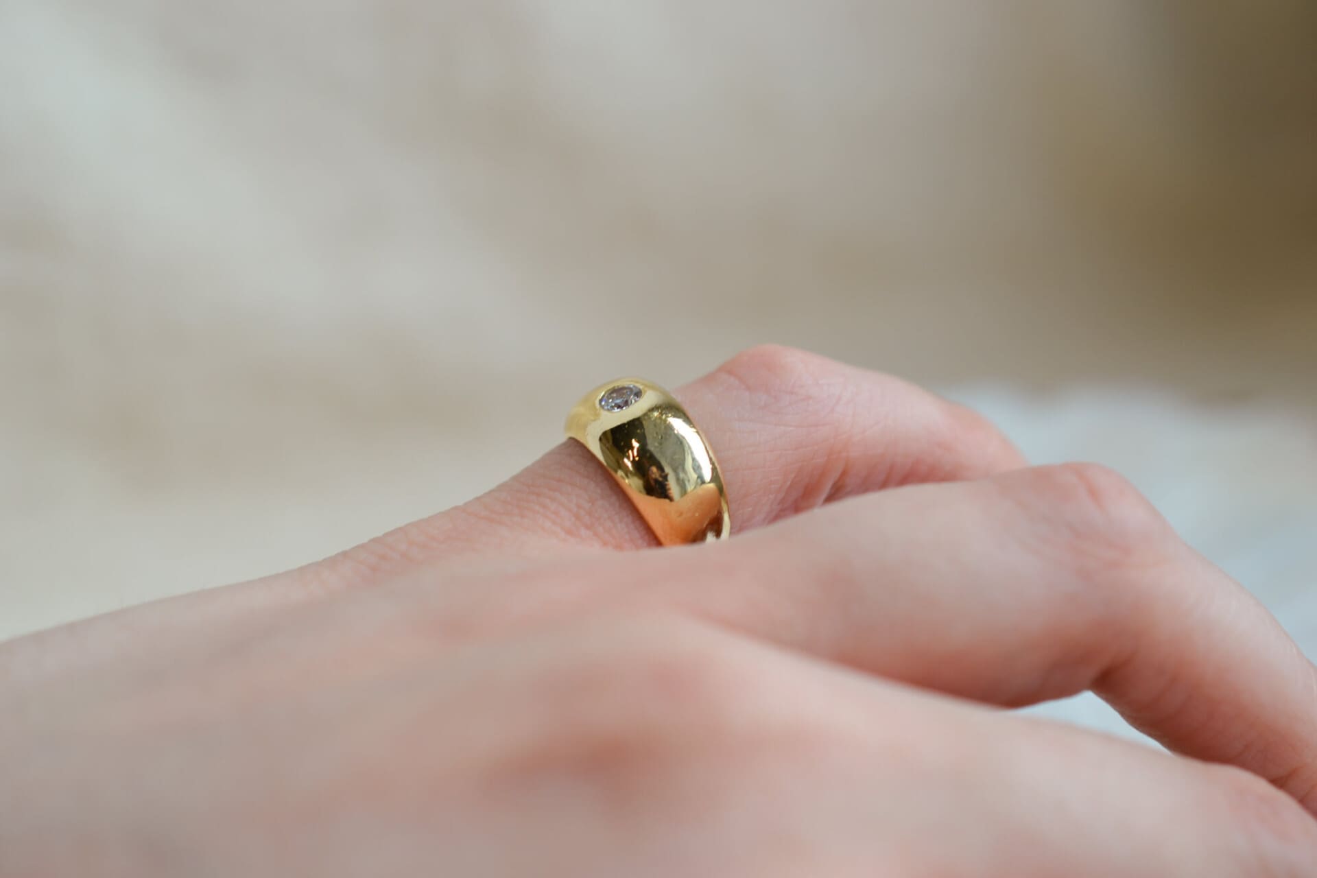 Bague jonc Diamant