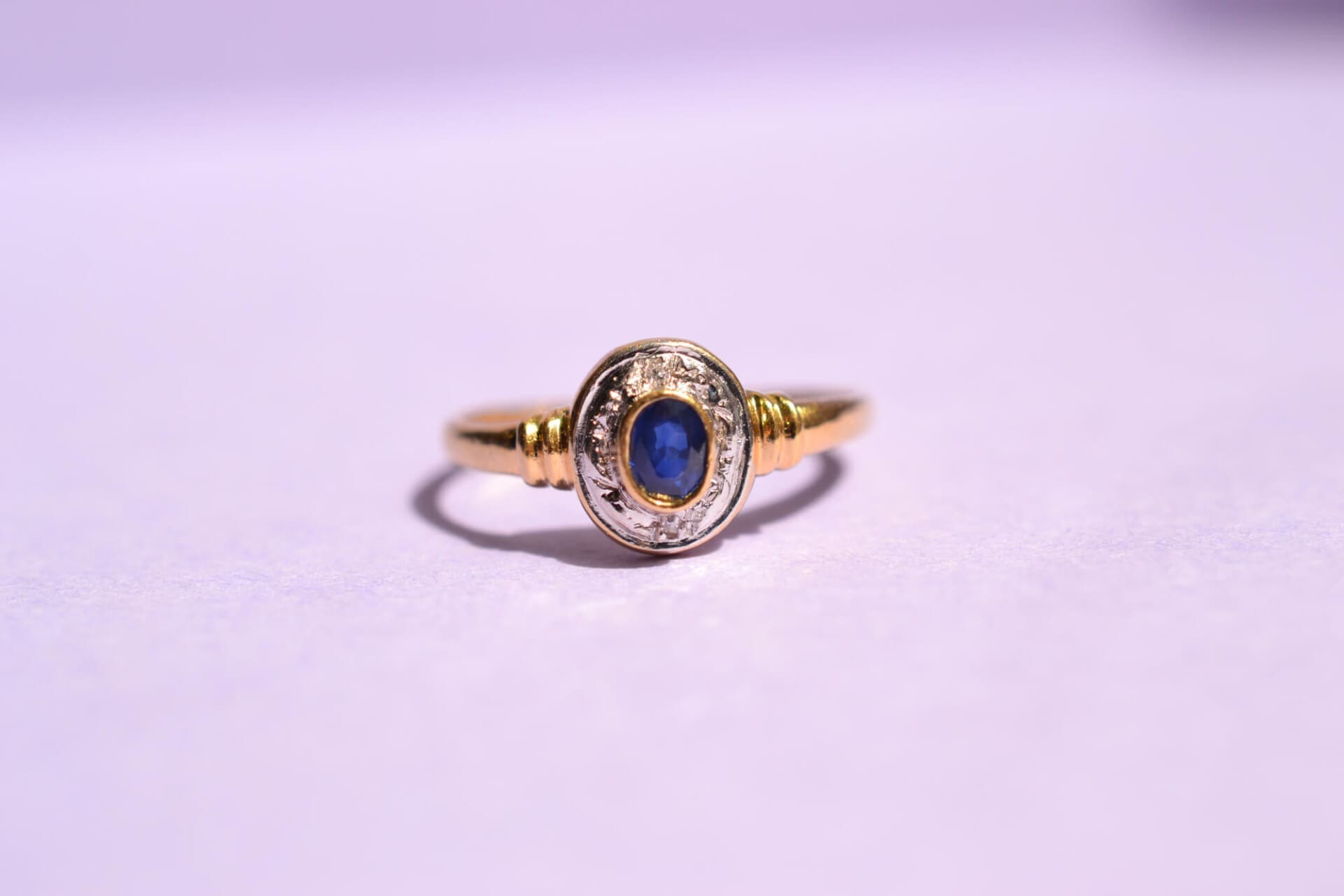 Bague ovale Saphir et Diamants