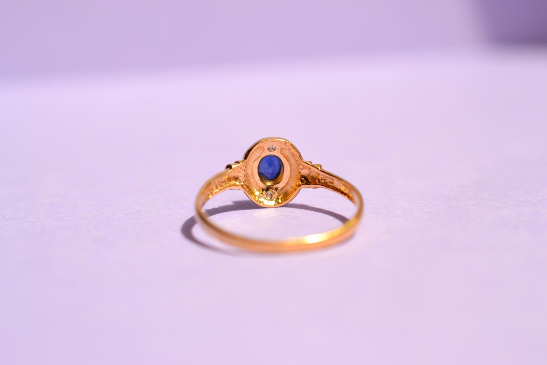 Bague ovale Saphir et Diamants