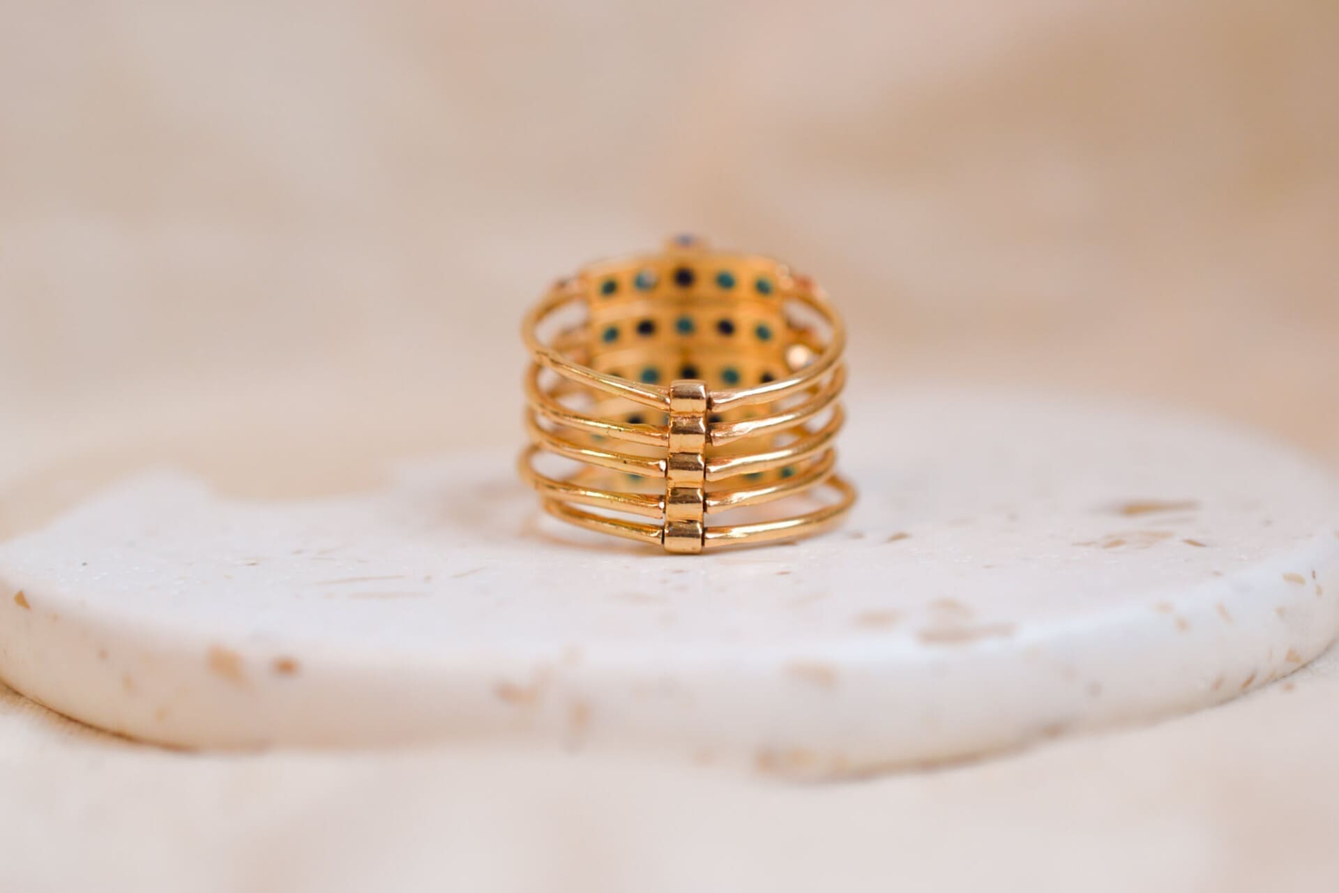 Bague Harem Turquoises et Lapis Lazulis