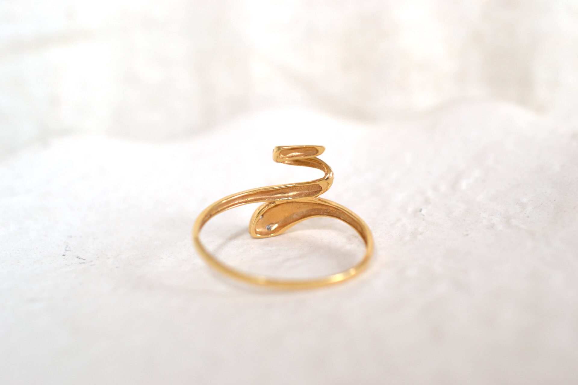 Bague serpent 2 Ors Diamants