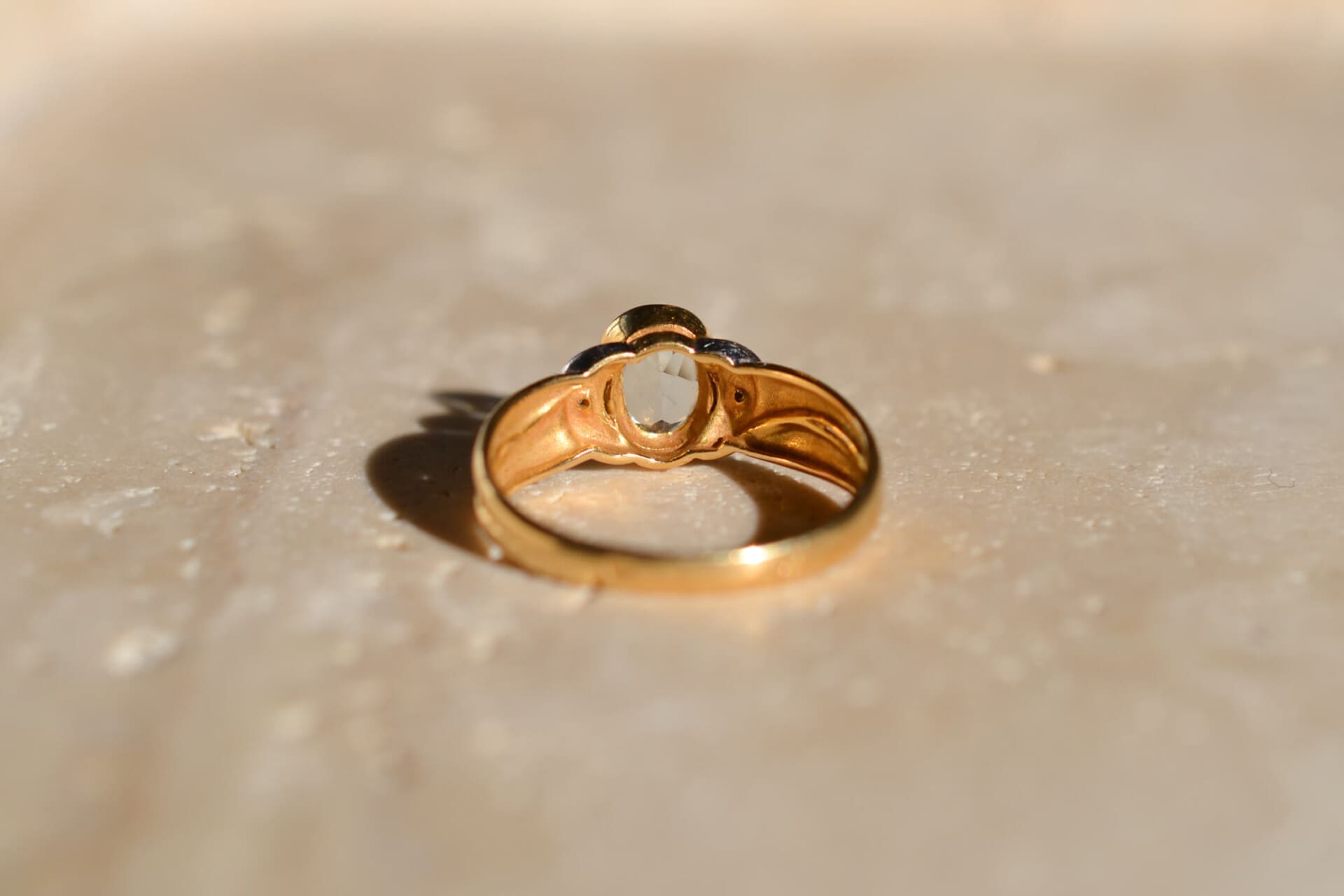 Bague torsades Aigue-Marine et Diamants