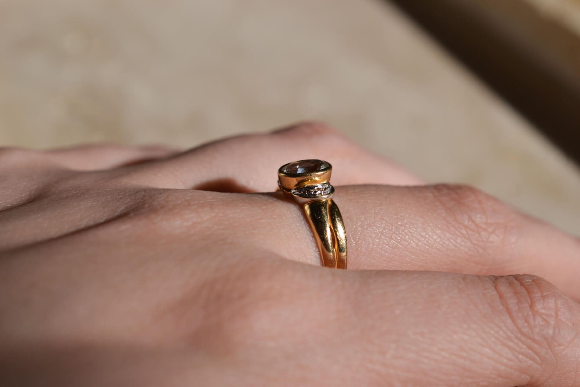 Bague torsades Aigue-Marine et Diamants