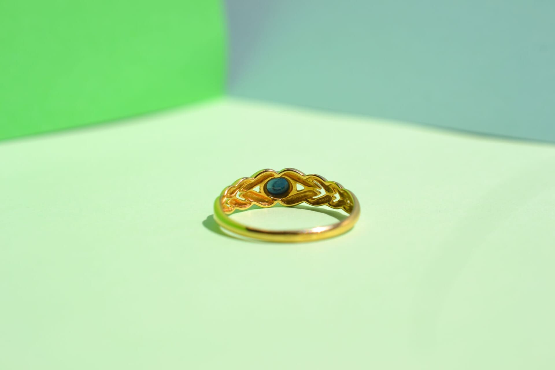 Bague tressée Saphir