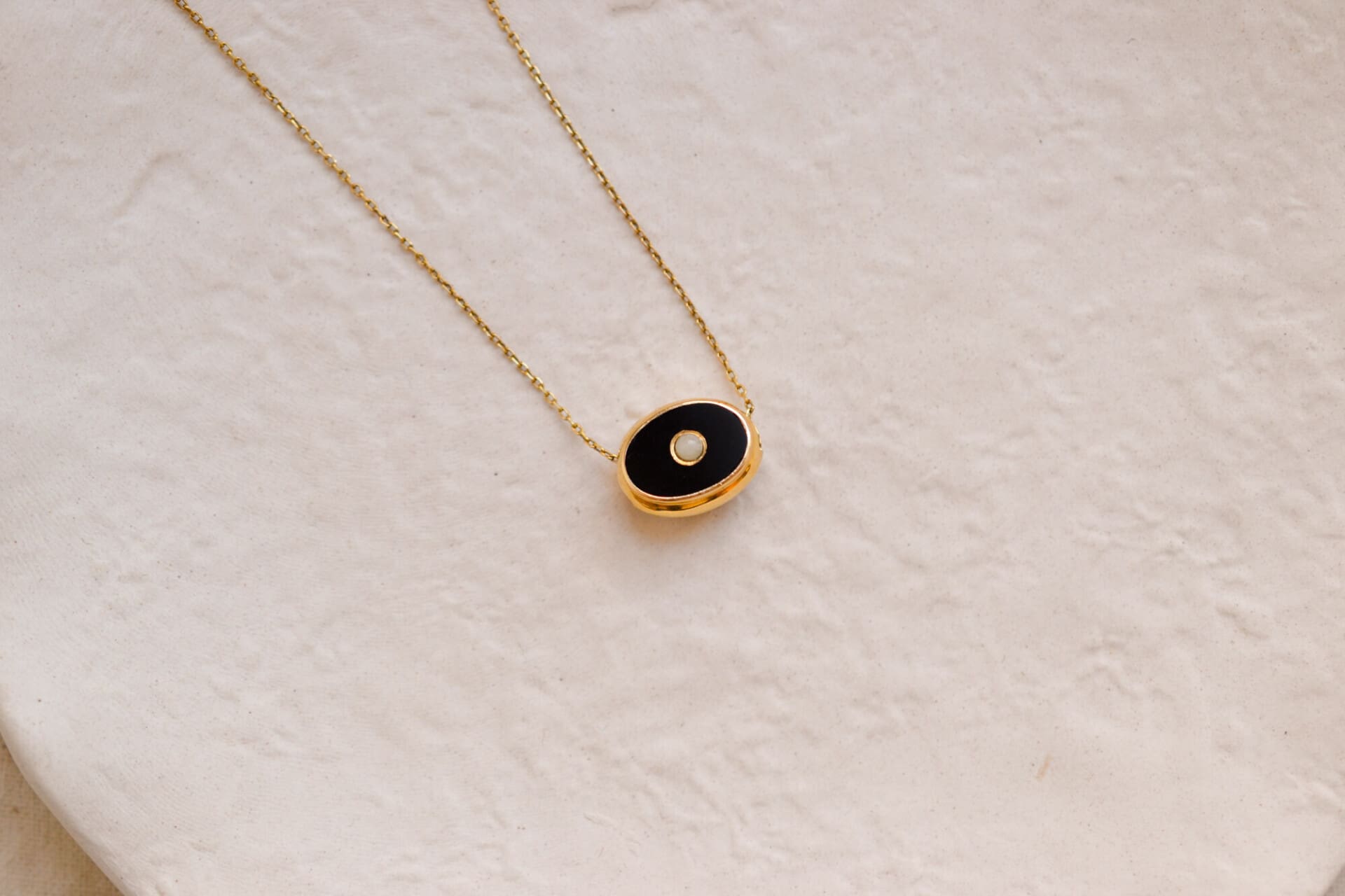Collier Onyx et Perles