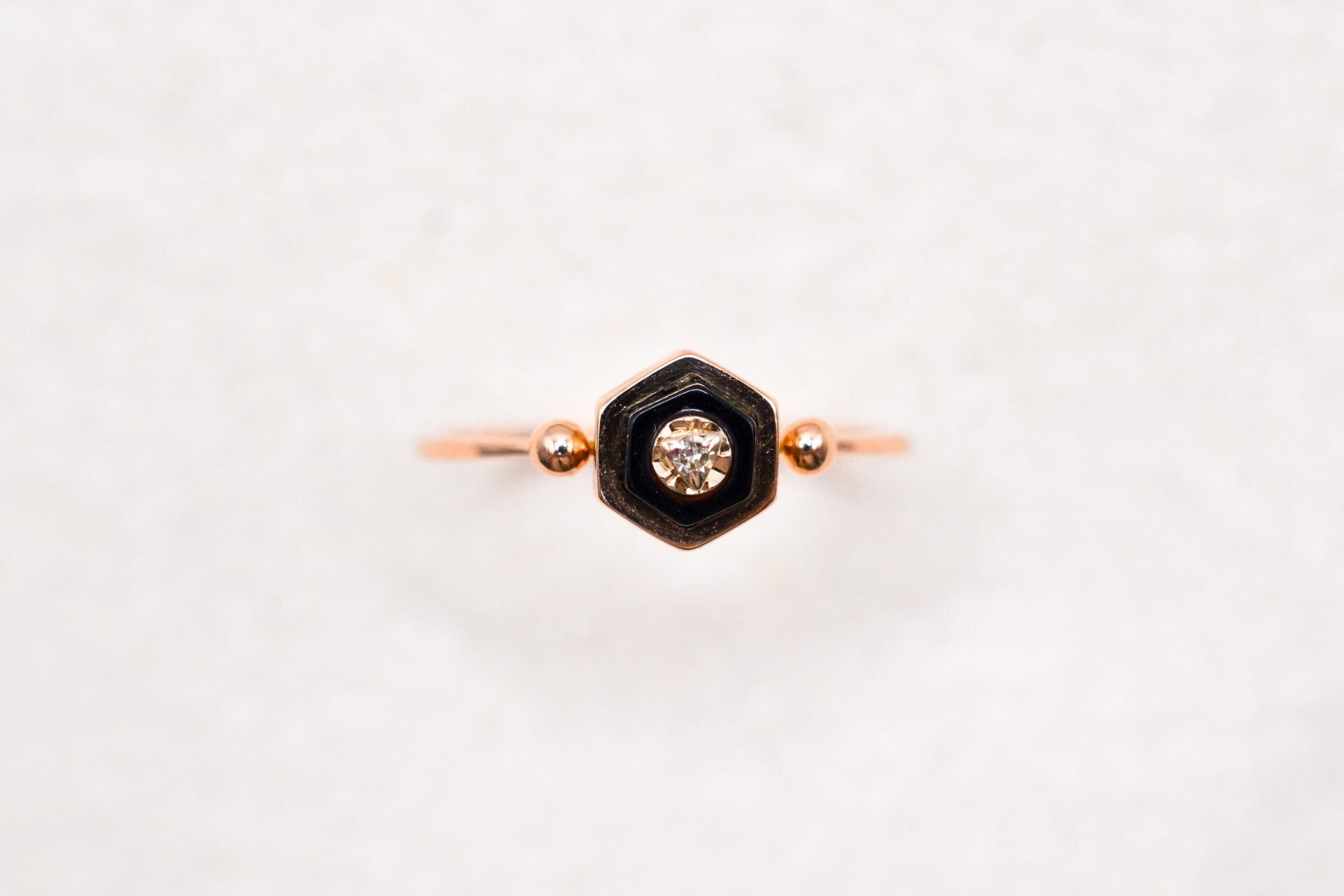 Bague Onyx et Diamant