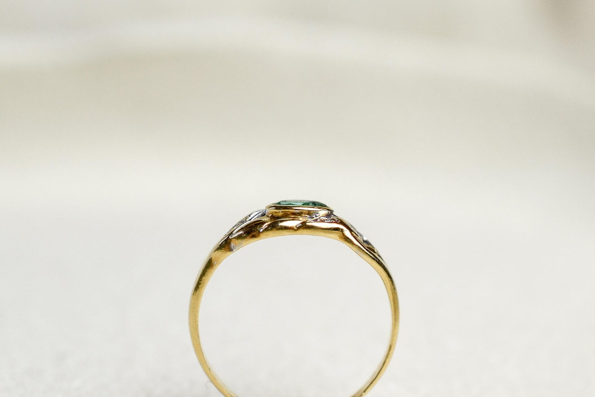 Bague Jonc Pinky Ring Emeraude