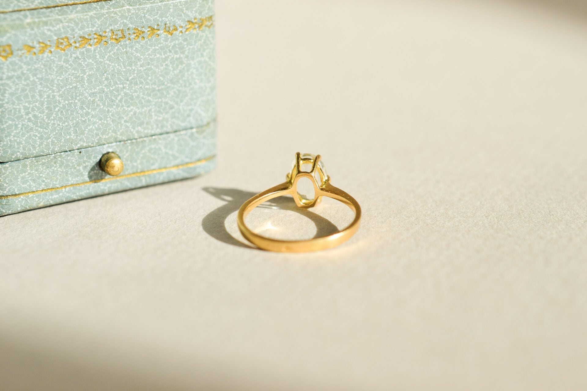 Bague Solitaire Aigue-Marine