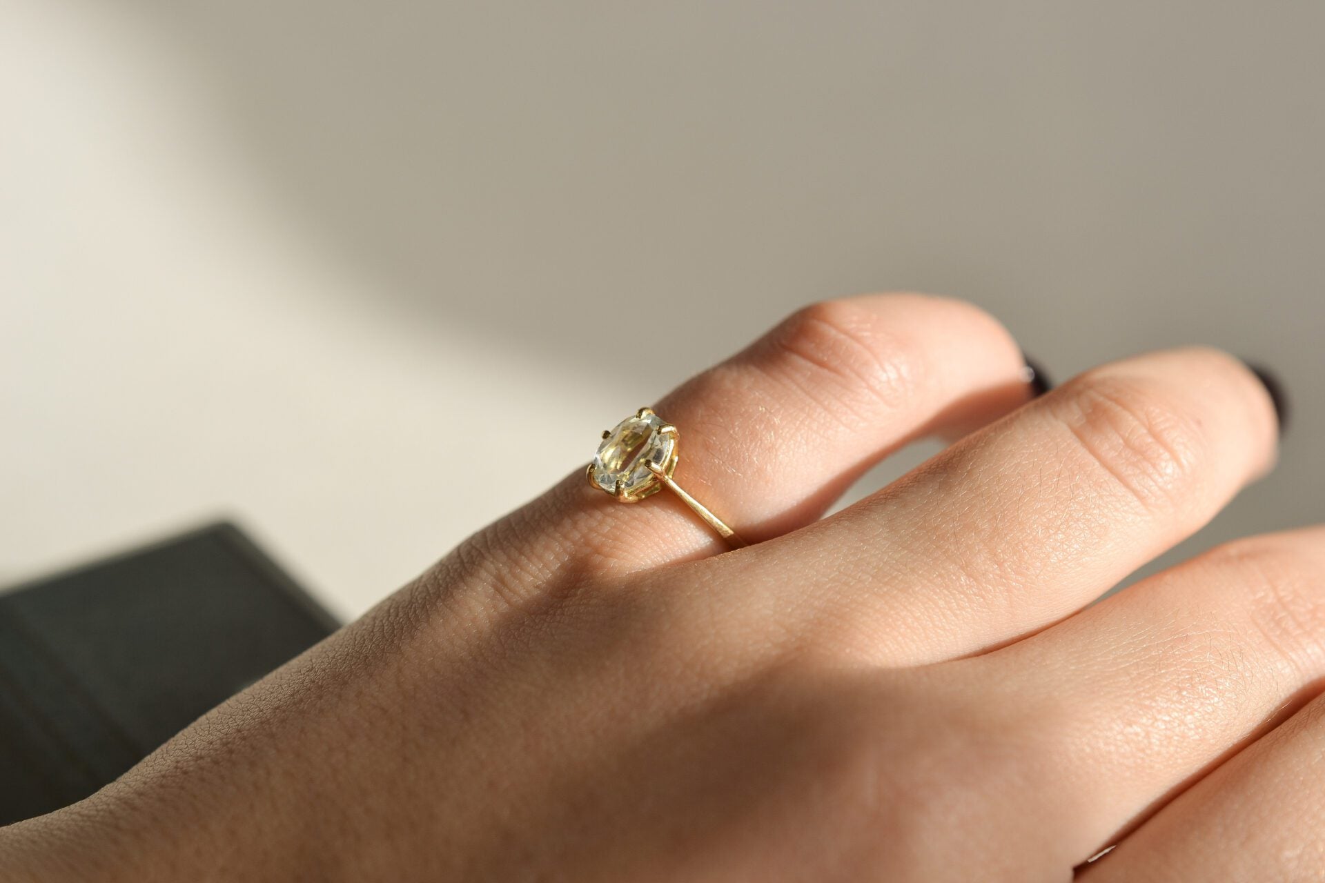 Bague Solitaire Aigue-Marine