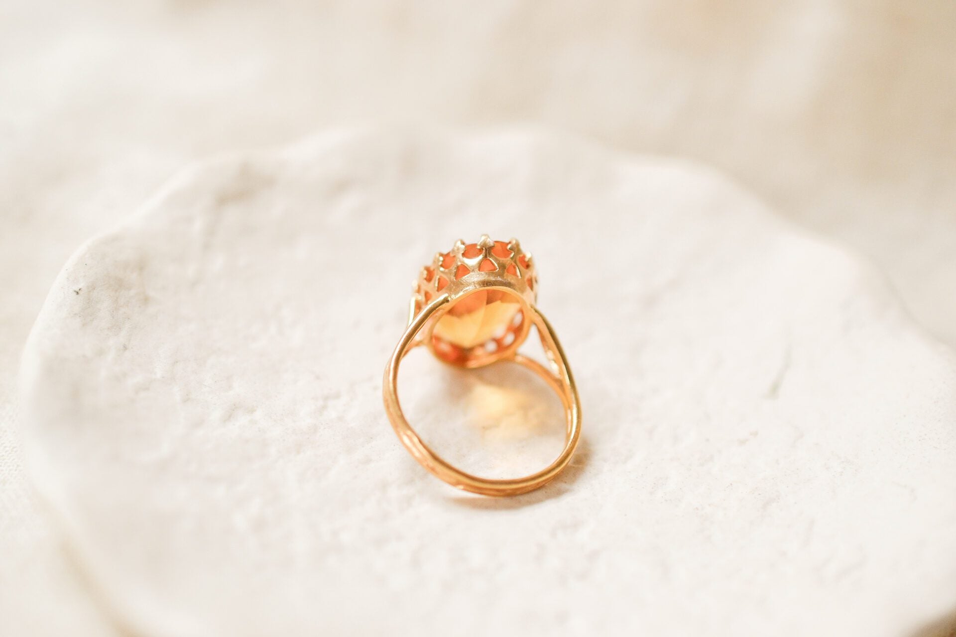 Bague Cocktail Citrine facettée