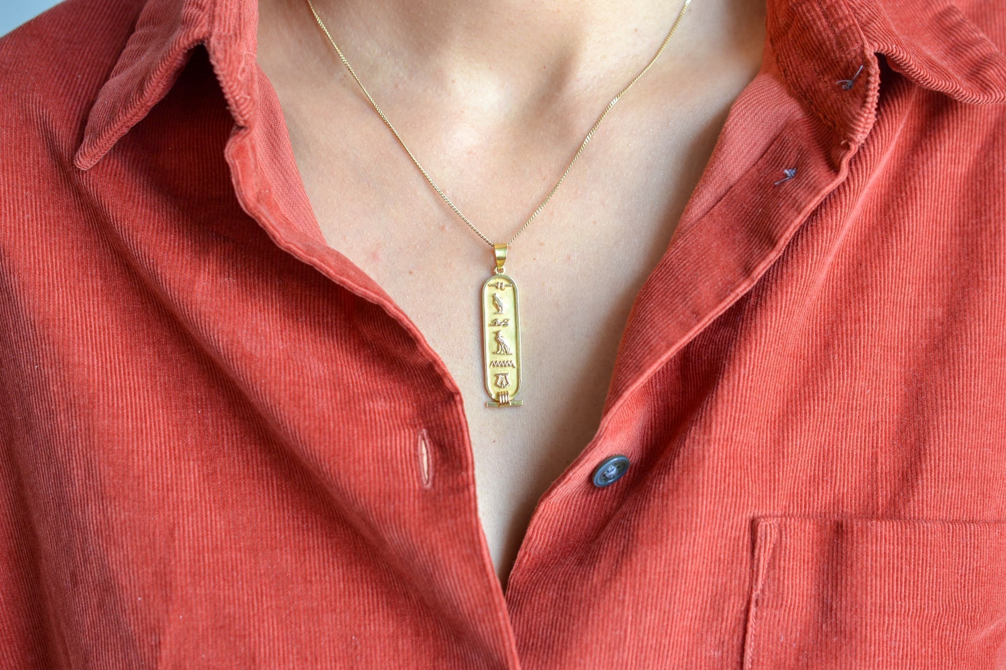 Pendentif Cartouche Hiéroglyphes