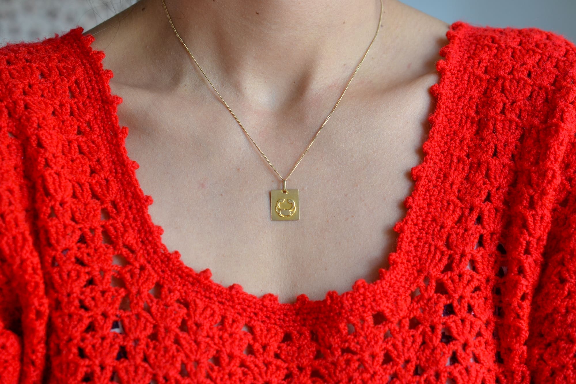 Pendentif signe astrologique cancer