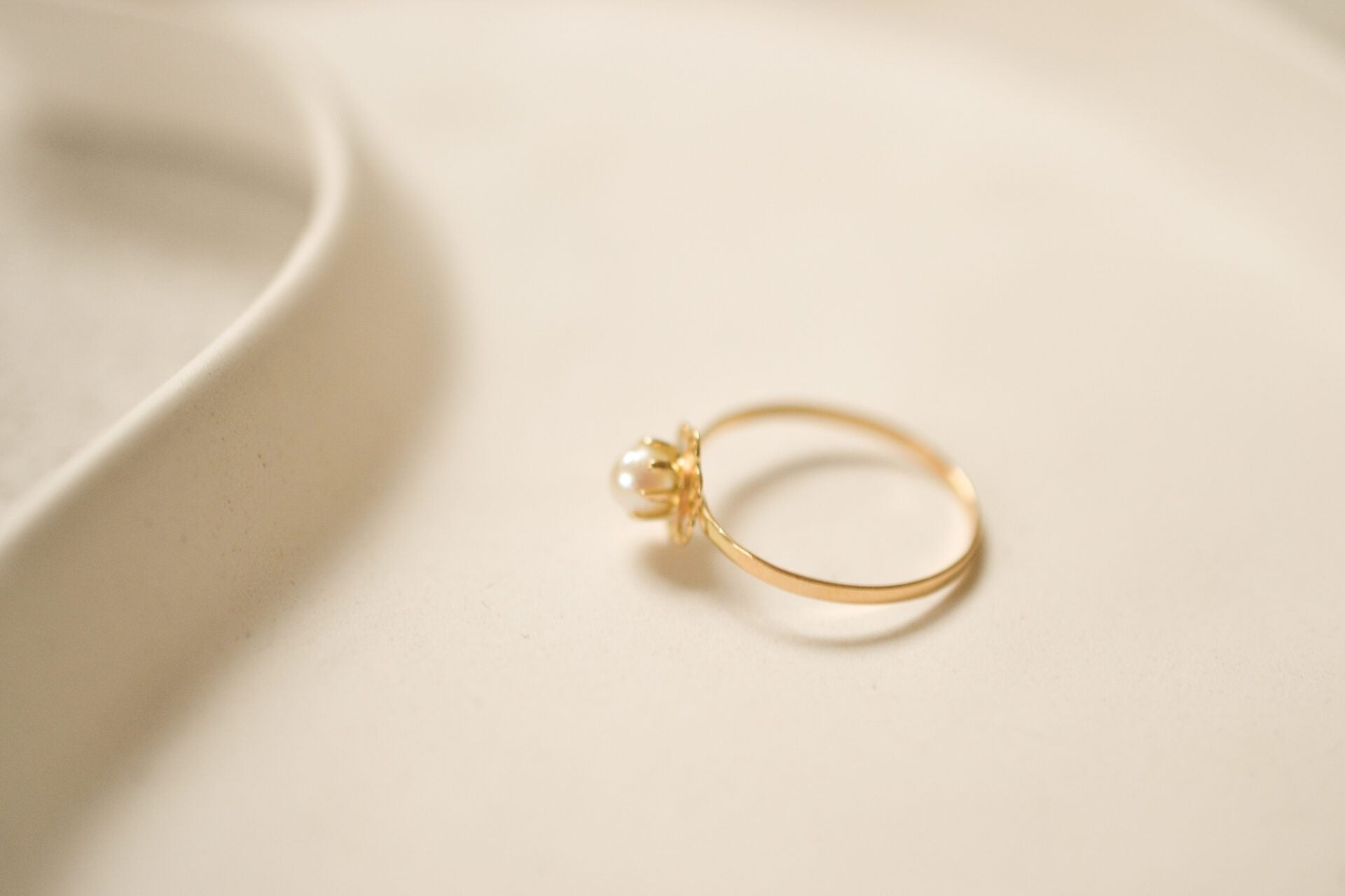 Bague fleur Perle
