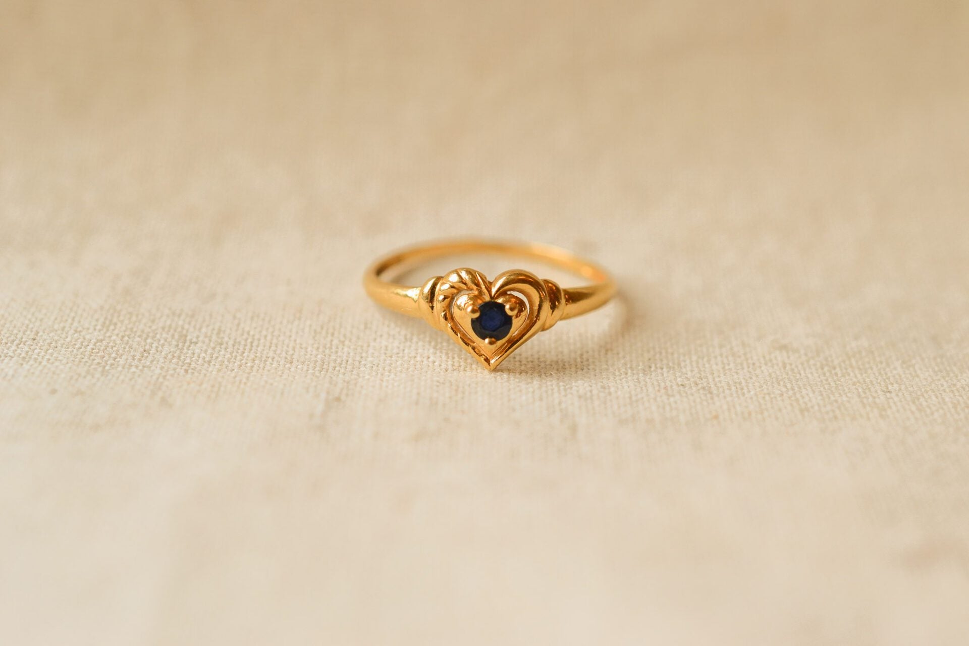 Bague Cœur Saphir