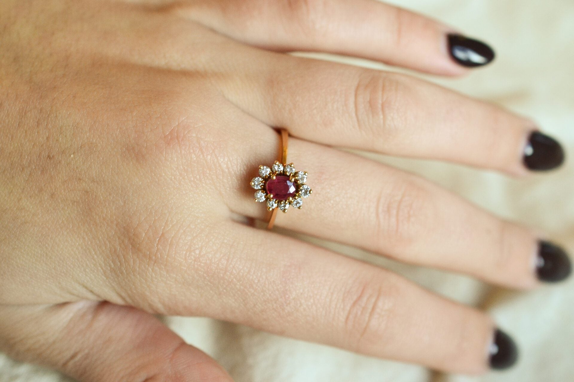 Bague Marguerite Rubellite