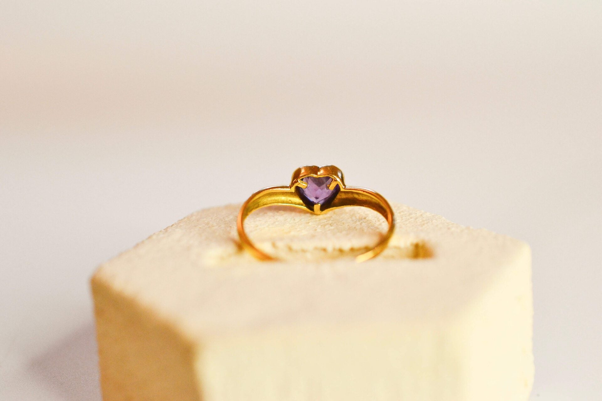 Bague cœur Scapolite Or jaune