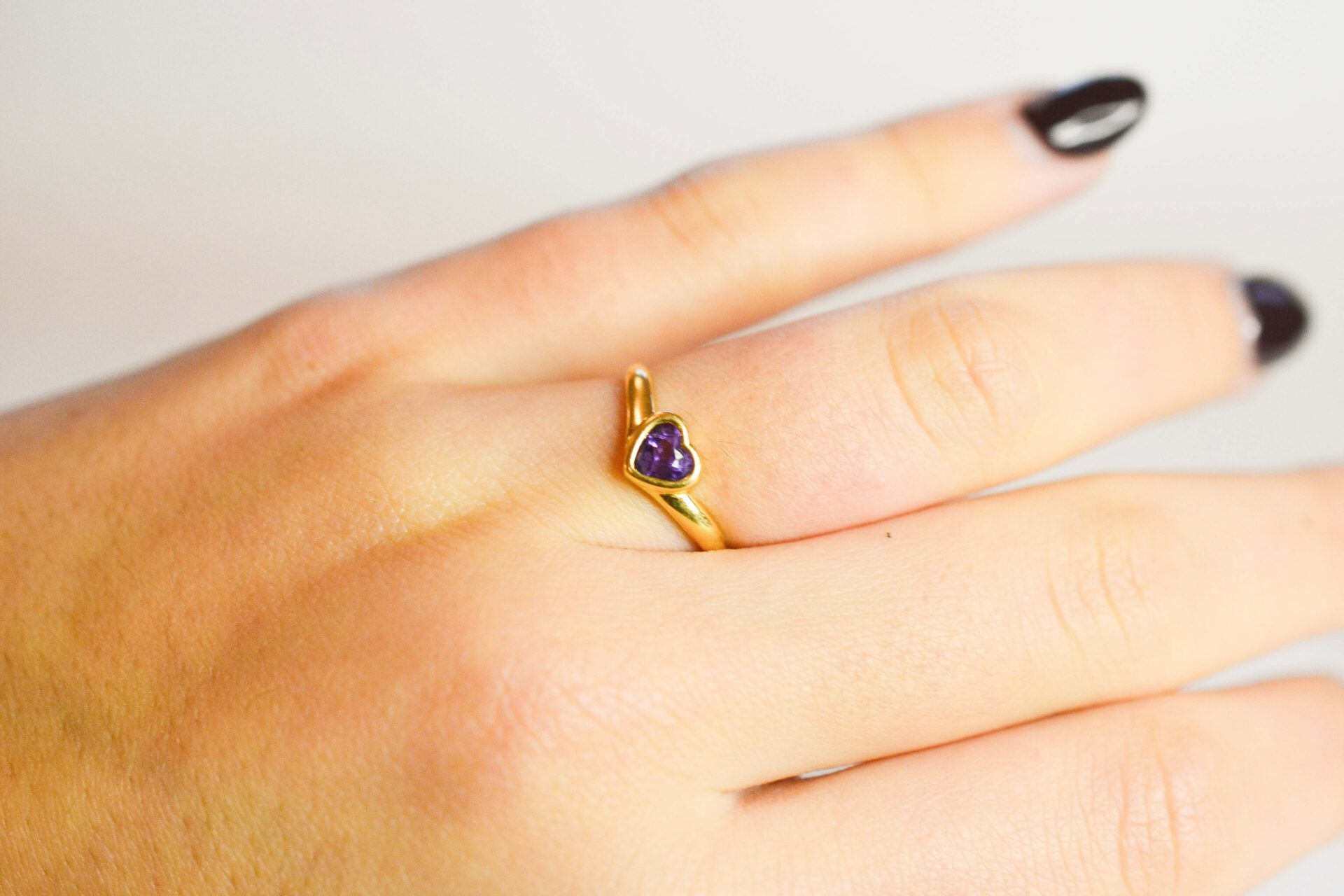 Bague cœur Scapolite Or jaune