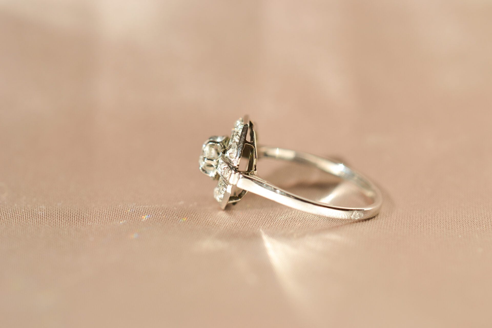 Bague octogonale Diamants