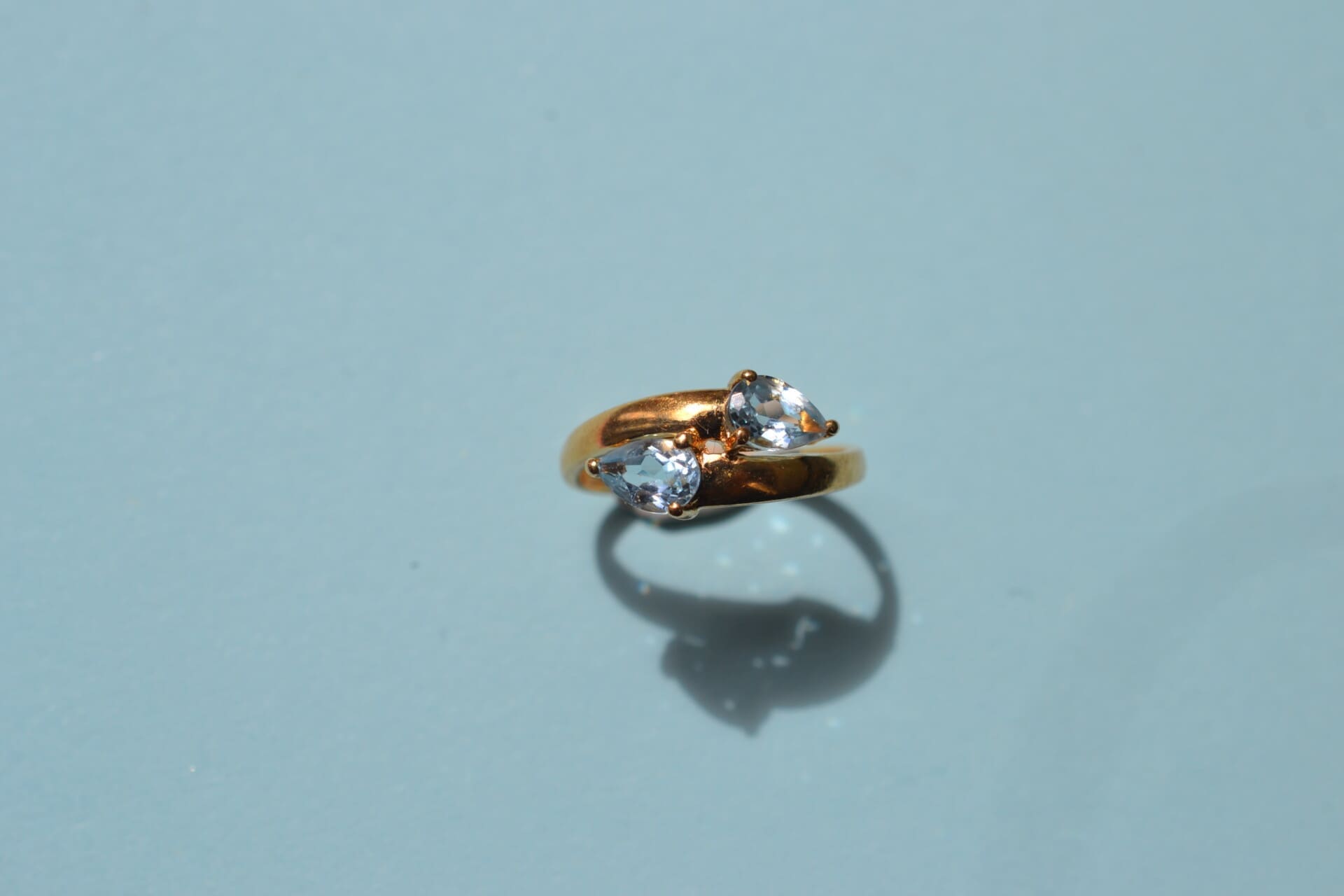 Bague croisée Aigues Marines