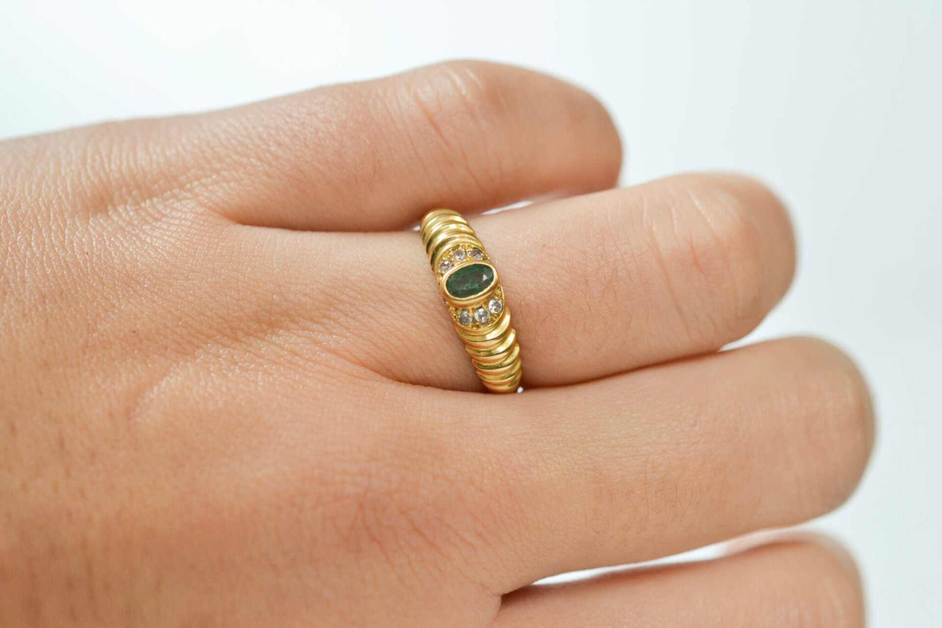 Bague Jonc Émeraude