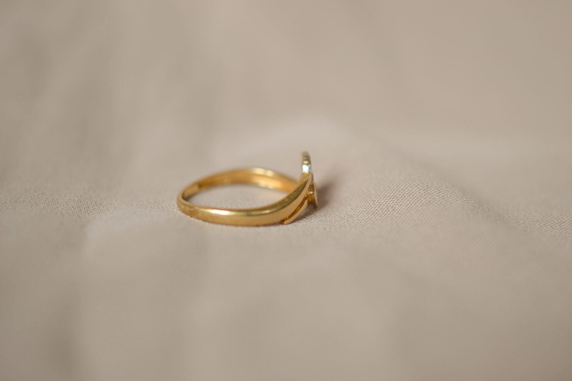 Bague Art Nouveau Or Jaune et Diamants
