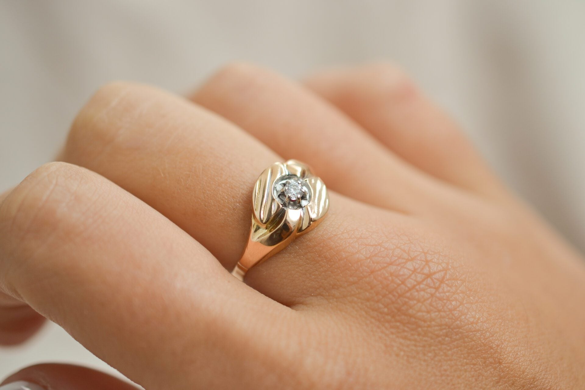 Bague Solitaire Tourbillon