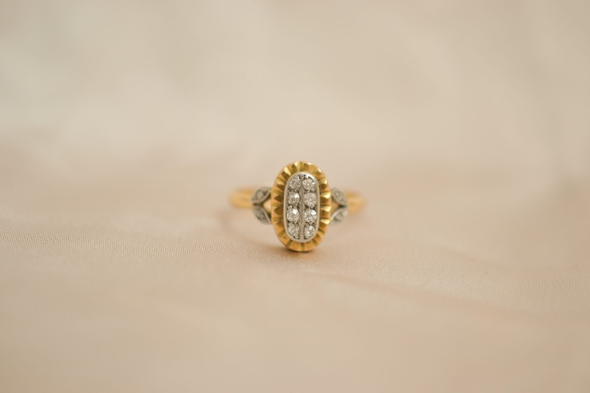 Bague début XXème diamants Or Platine