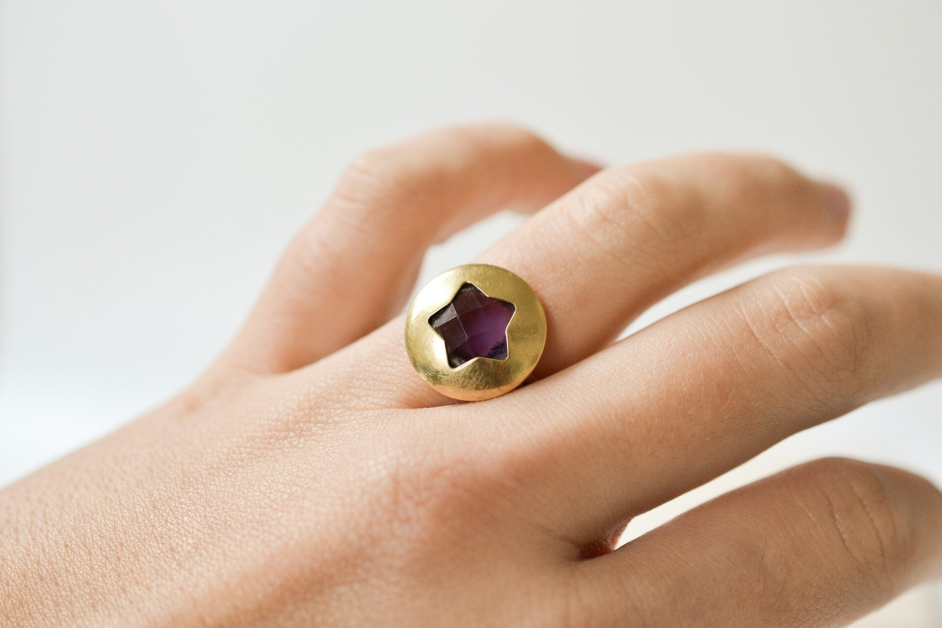 Bague étoile Améthyste