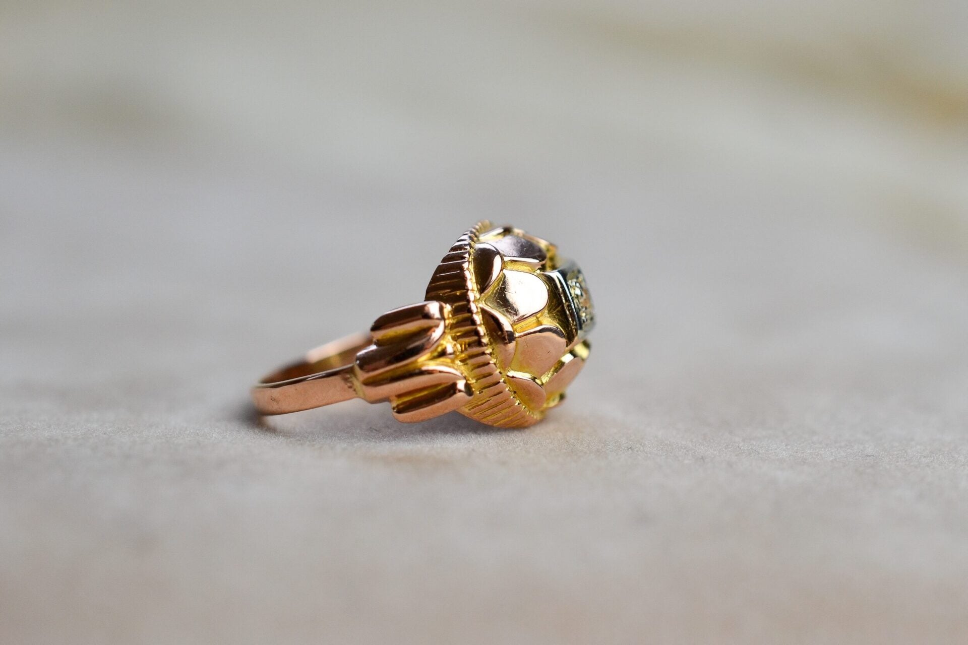 Bague circulaire style Tank Oxyde