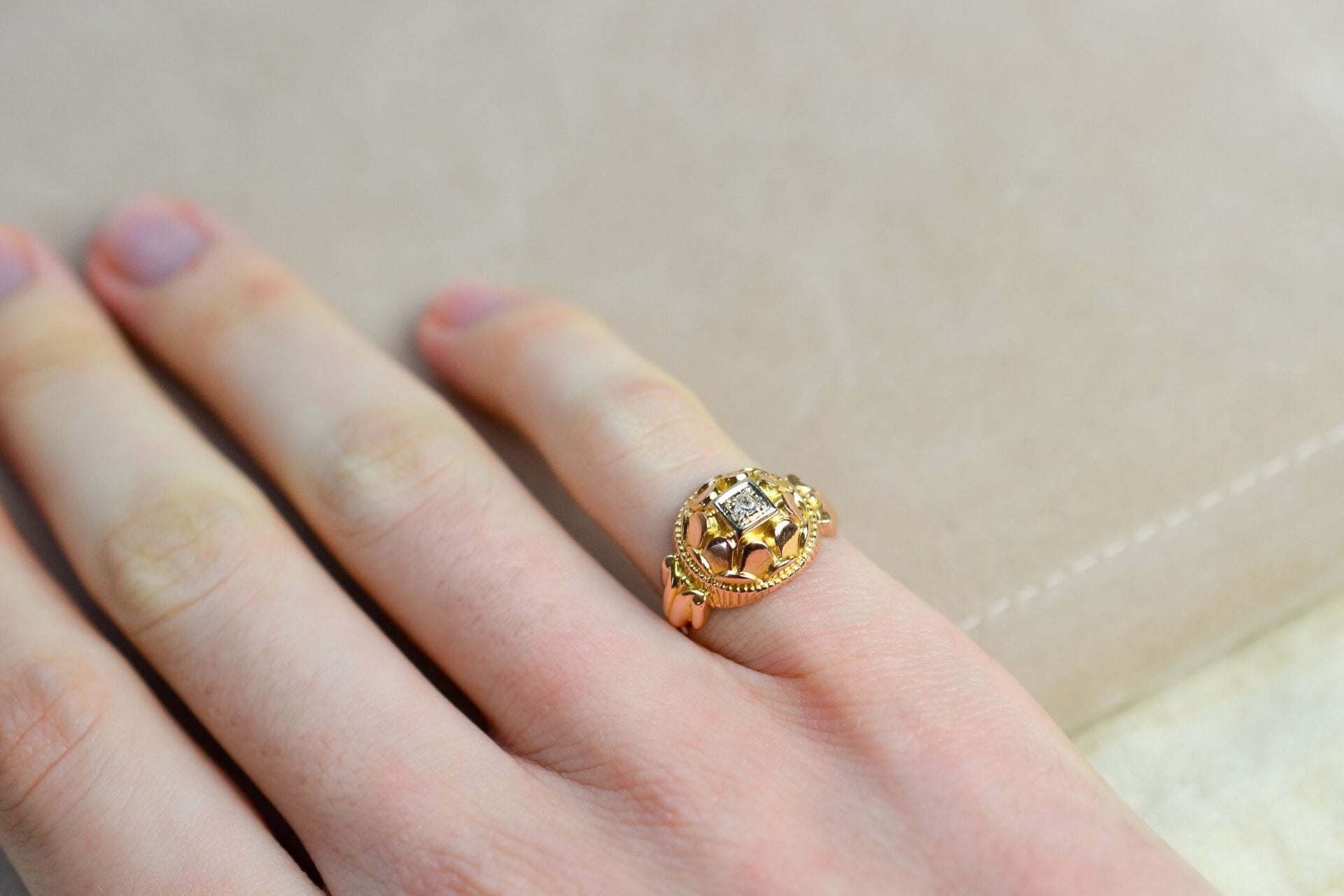Bague circulaire style Tank Oxyde