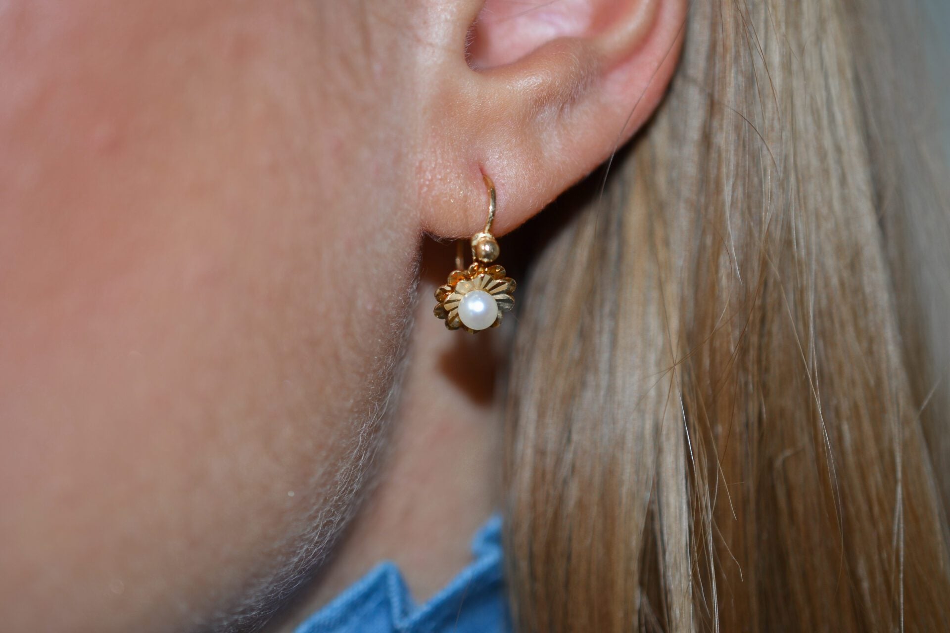Dormeuses Perles en Or jaune